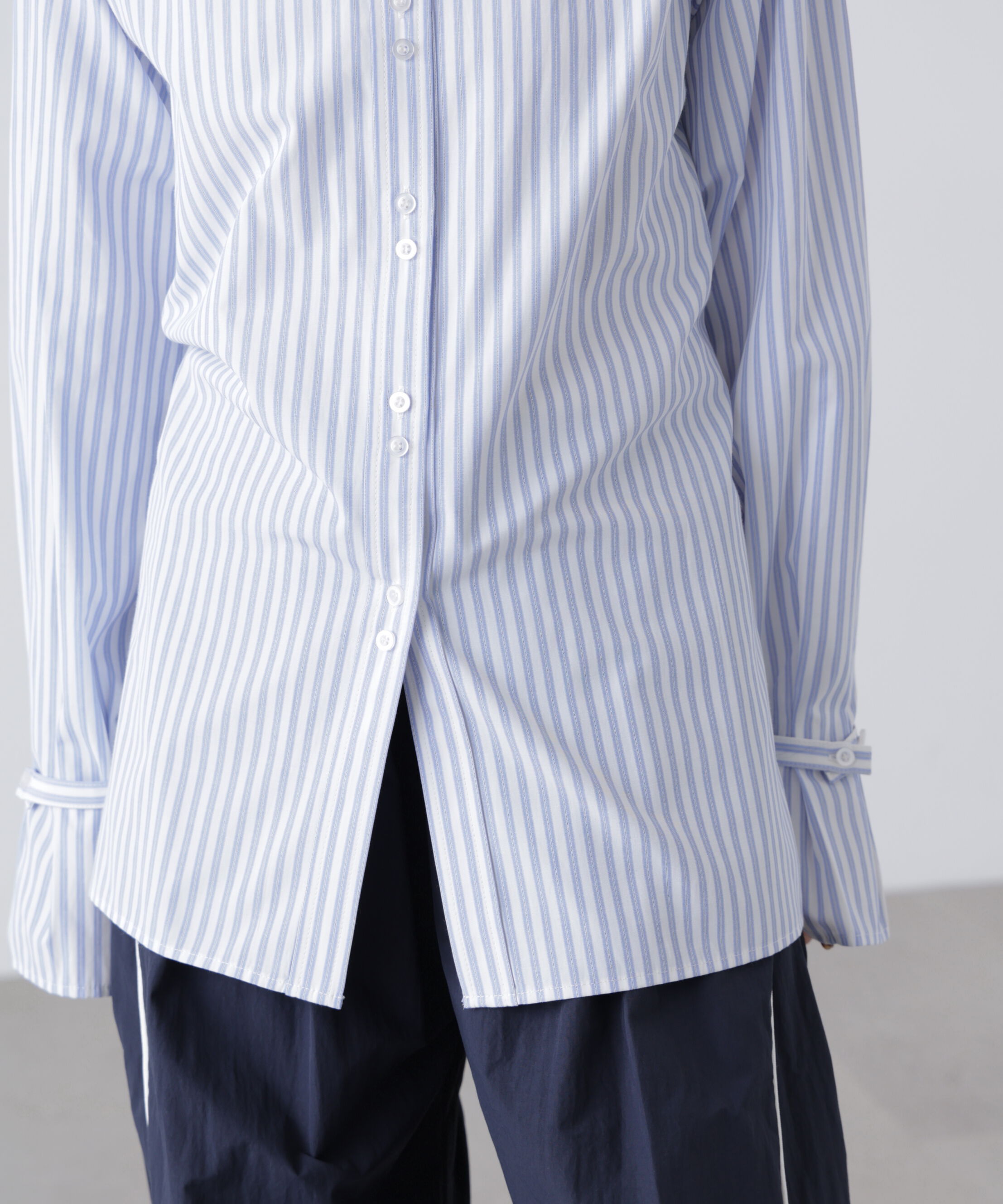  「ウエストシェイプレースアップシャツ」|シャツ・ブラウス|