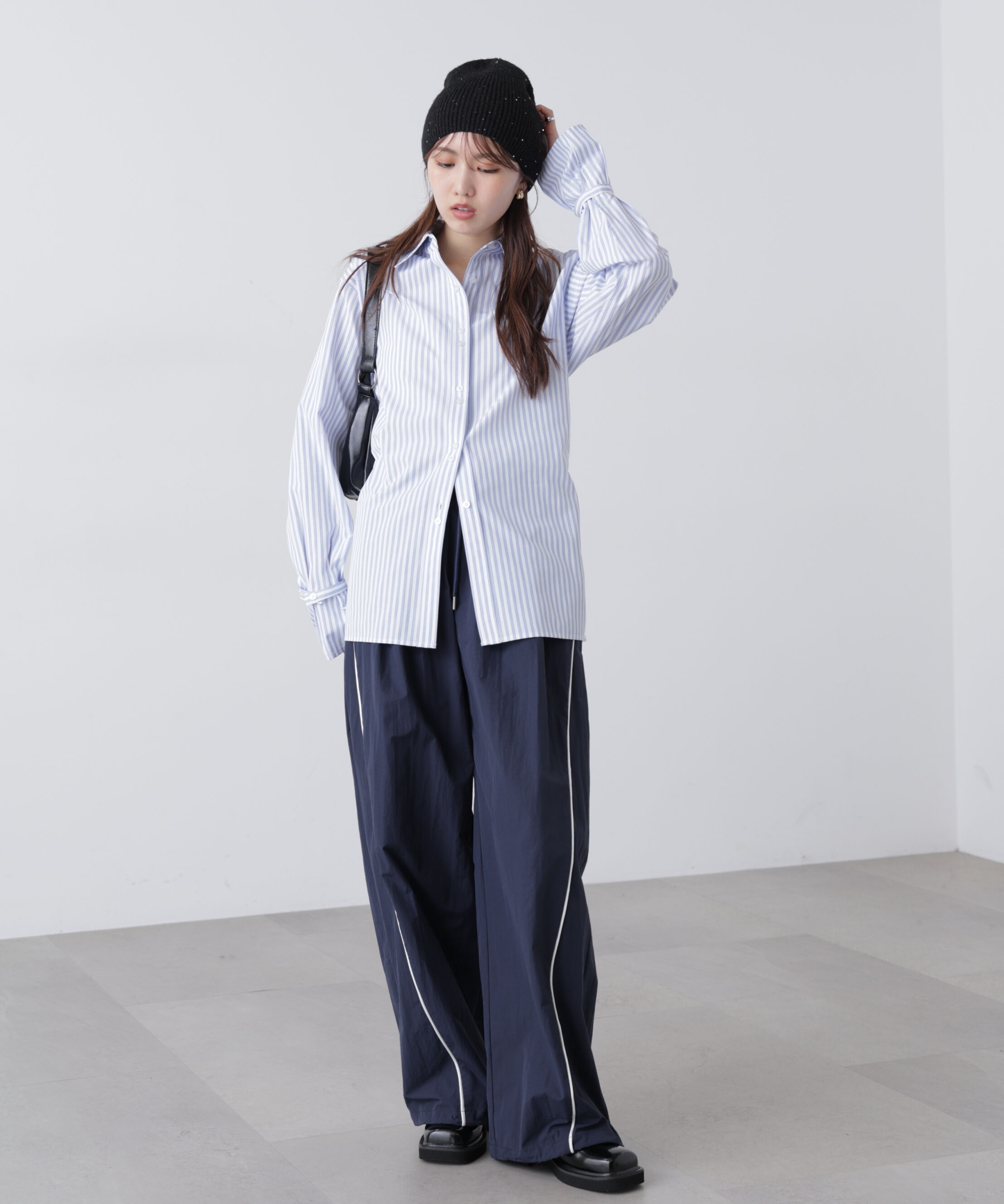  「ウエストシェイプレースアップシャツ」|シャツ・ブラウス|