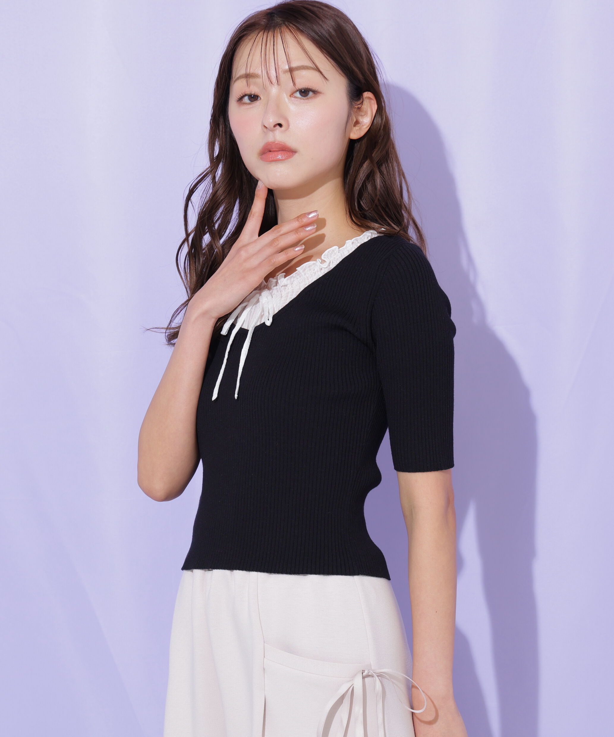  「フリルギャザーニット」|ニット・セーター|