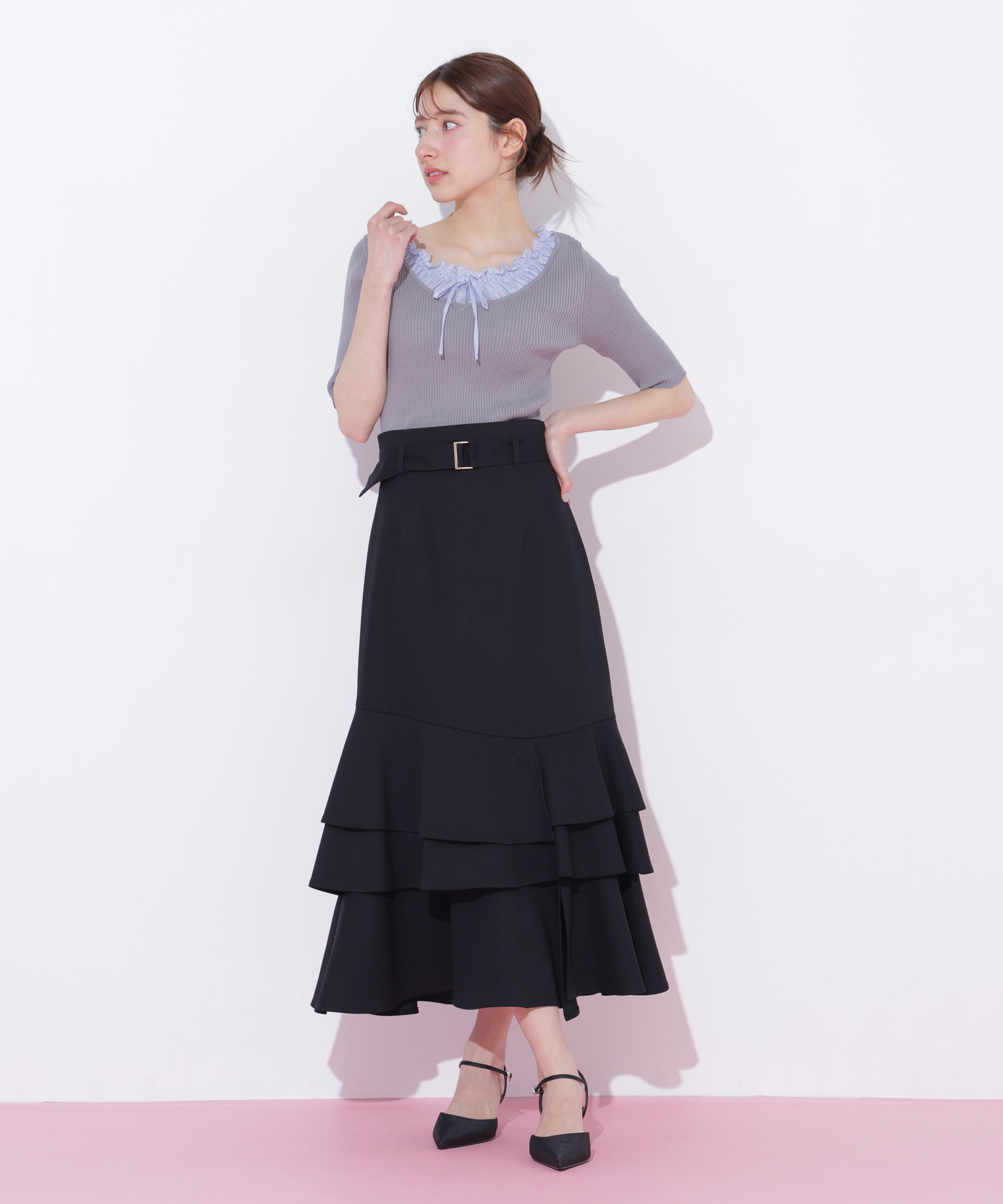  「フリルギャザーニット」|ニット・セーター|