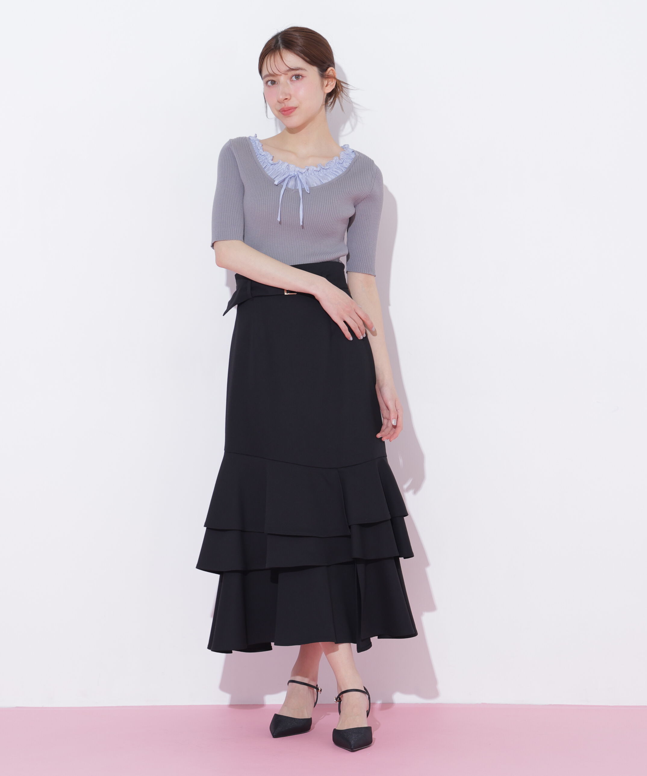  「フリルギャザーニット」|ニット・セーター|