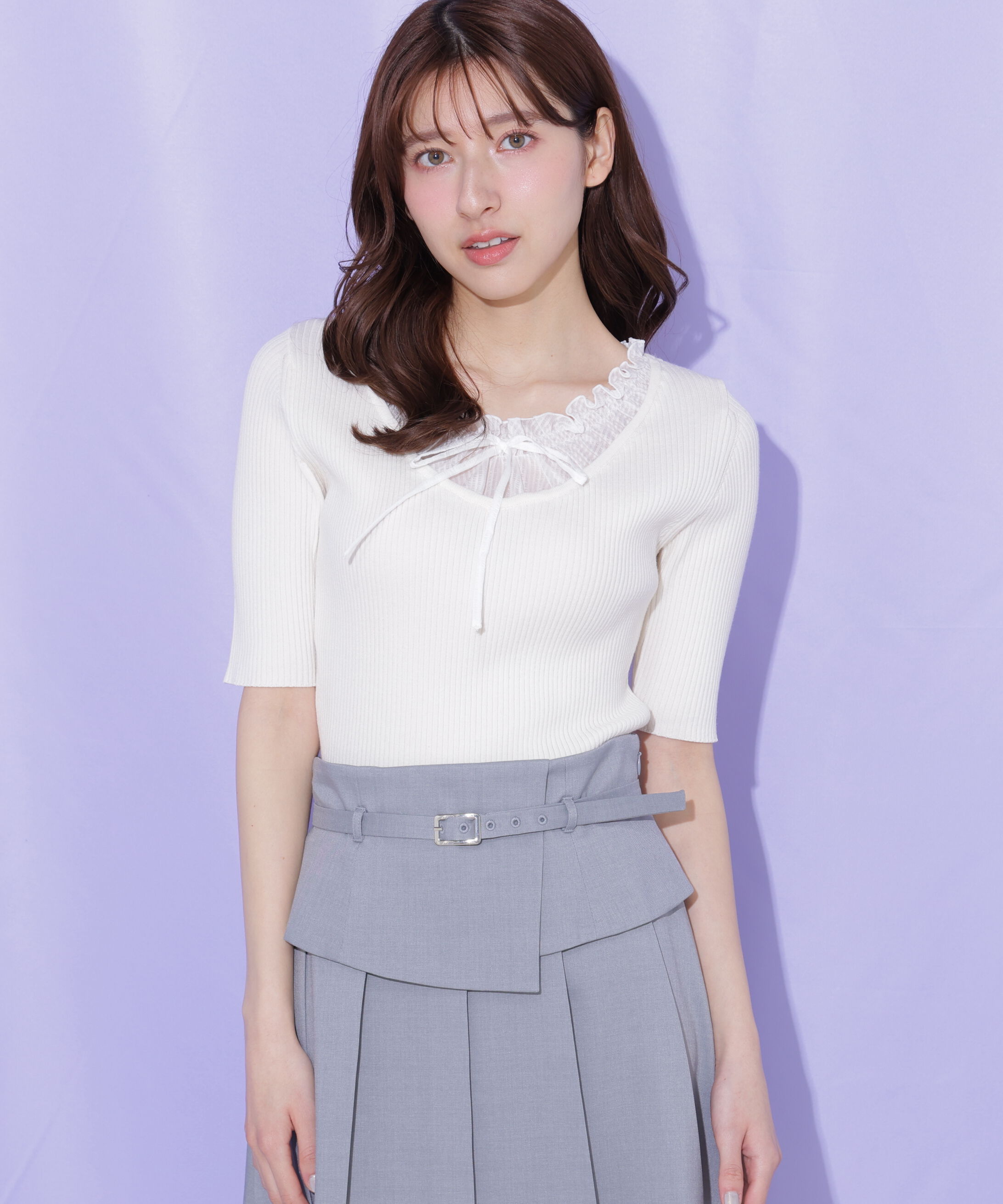  「フリルギャザーニット」|ニット・セーター|