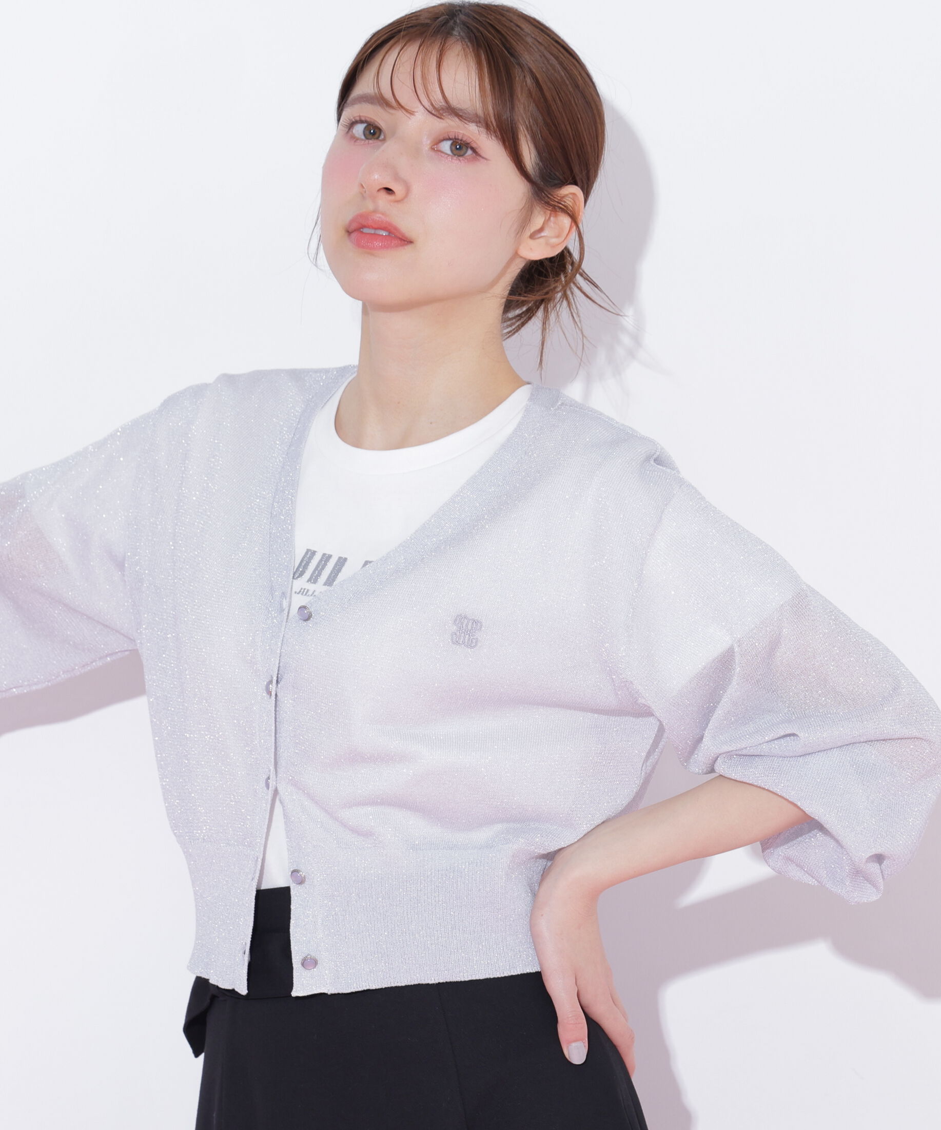  「シャイニーシアーカーディガン」|ニット・セーター|