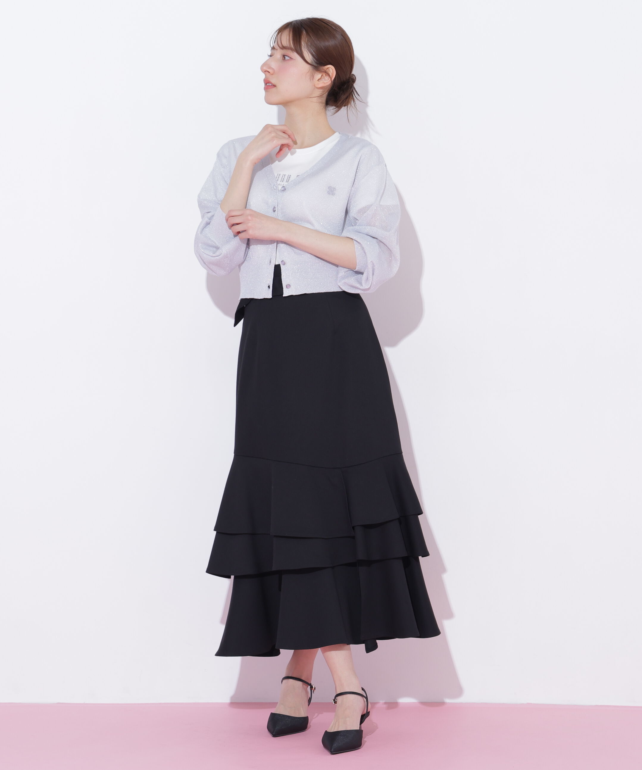  「シャイニーシアーカーディガン」|ニット・セーター|