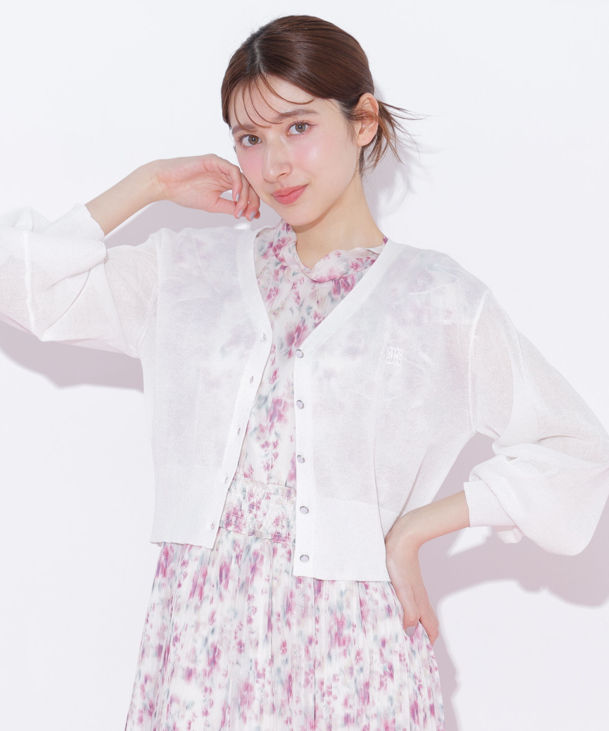  「シャイニーシアーカーディガン」|ニット・セーター|