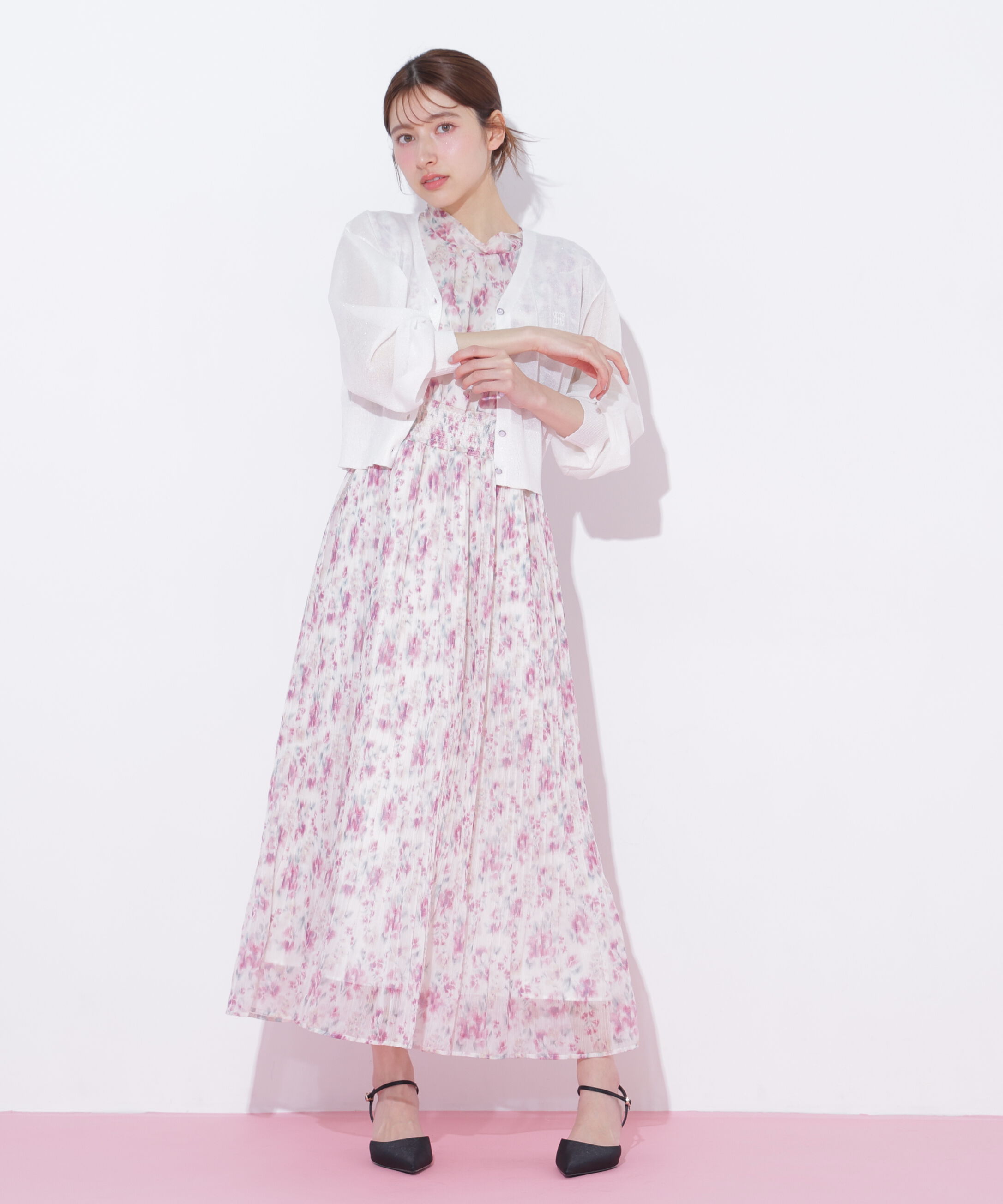  「シャイニーシアーカーディガン」|ニット・セーター|