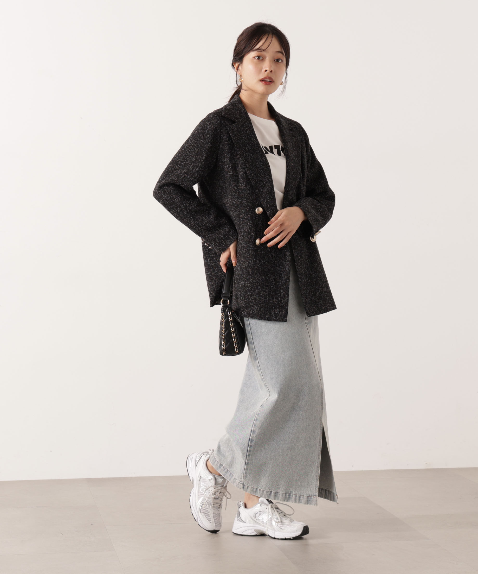 PROPORTION BODY DRESSING「デニムナロースカート」|スカート|