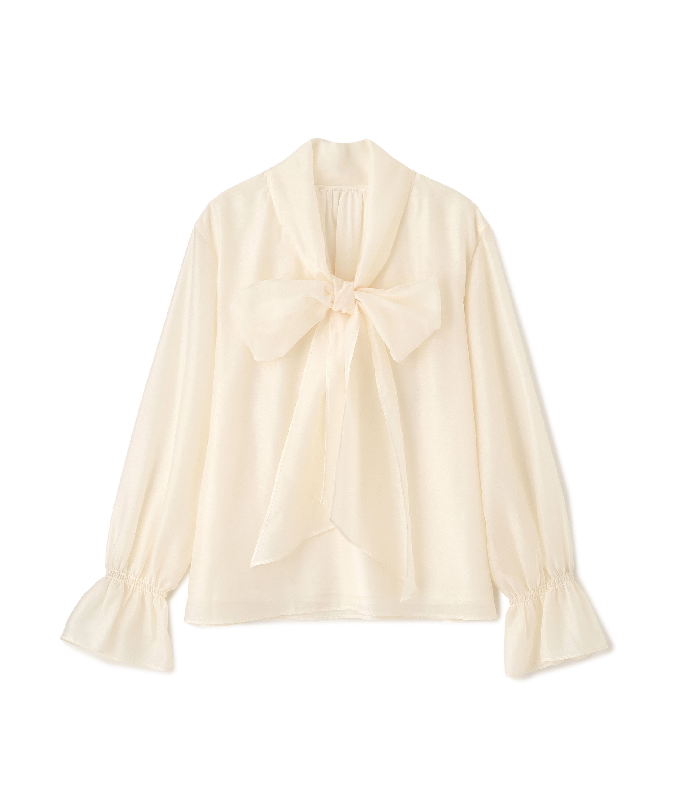 PROPORTION BODY DRESSING「＜ウォッシャブル＞シアーボウタイブラウス 25AW」|シャツ・ブラウス|