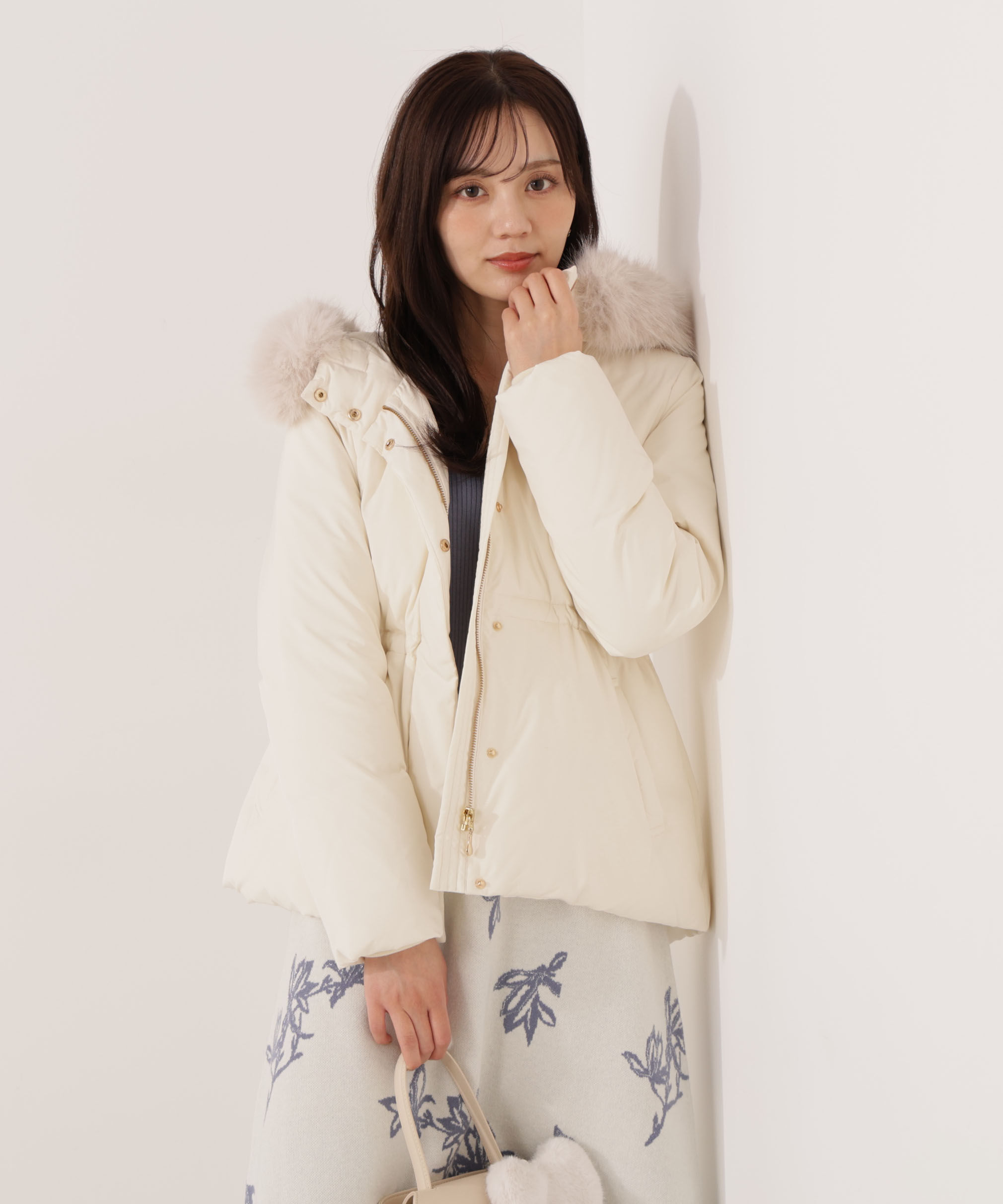 PROPORTION BODY DRESSING「ウエストマークショートダウン 25AW」|ブルゾン・スタジャン|エクリュ1