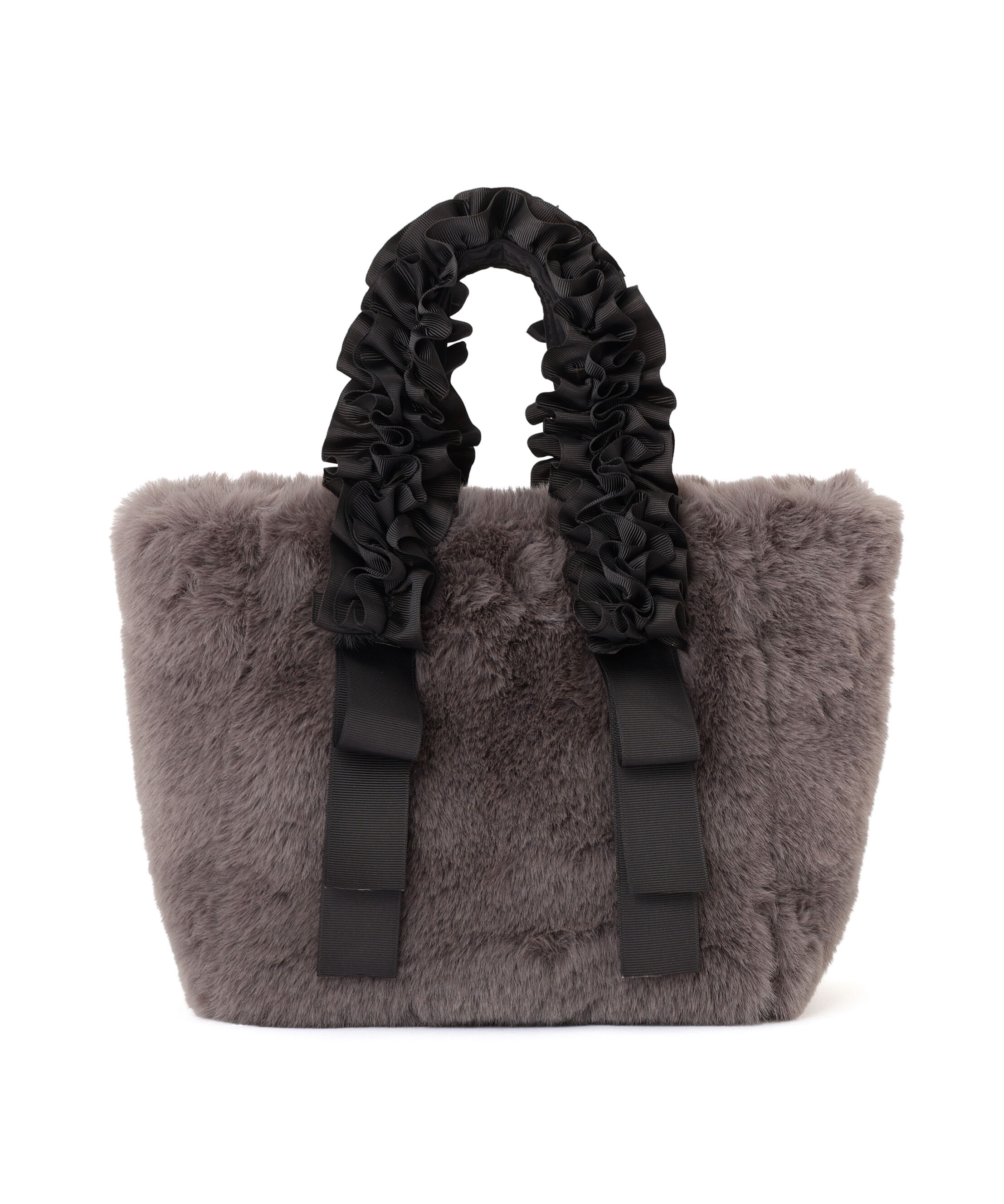 PROPORTION BODY DRESSING「フリルハンドルフェイクファートートバッグ」|その他|グレー