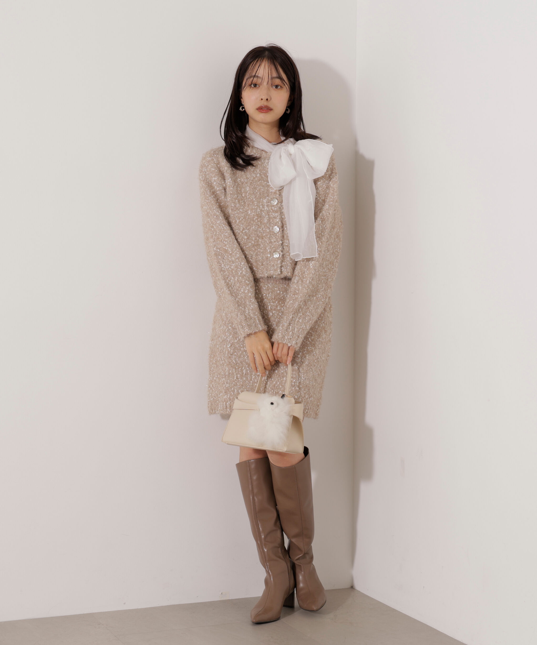 PROPORTION BODY DRESSING「《EDIT COLOGNE》サイドリボンニットSETUP」|ワンピース|