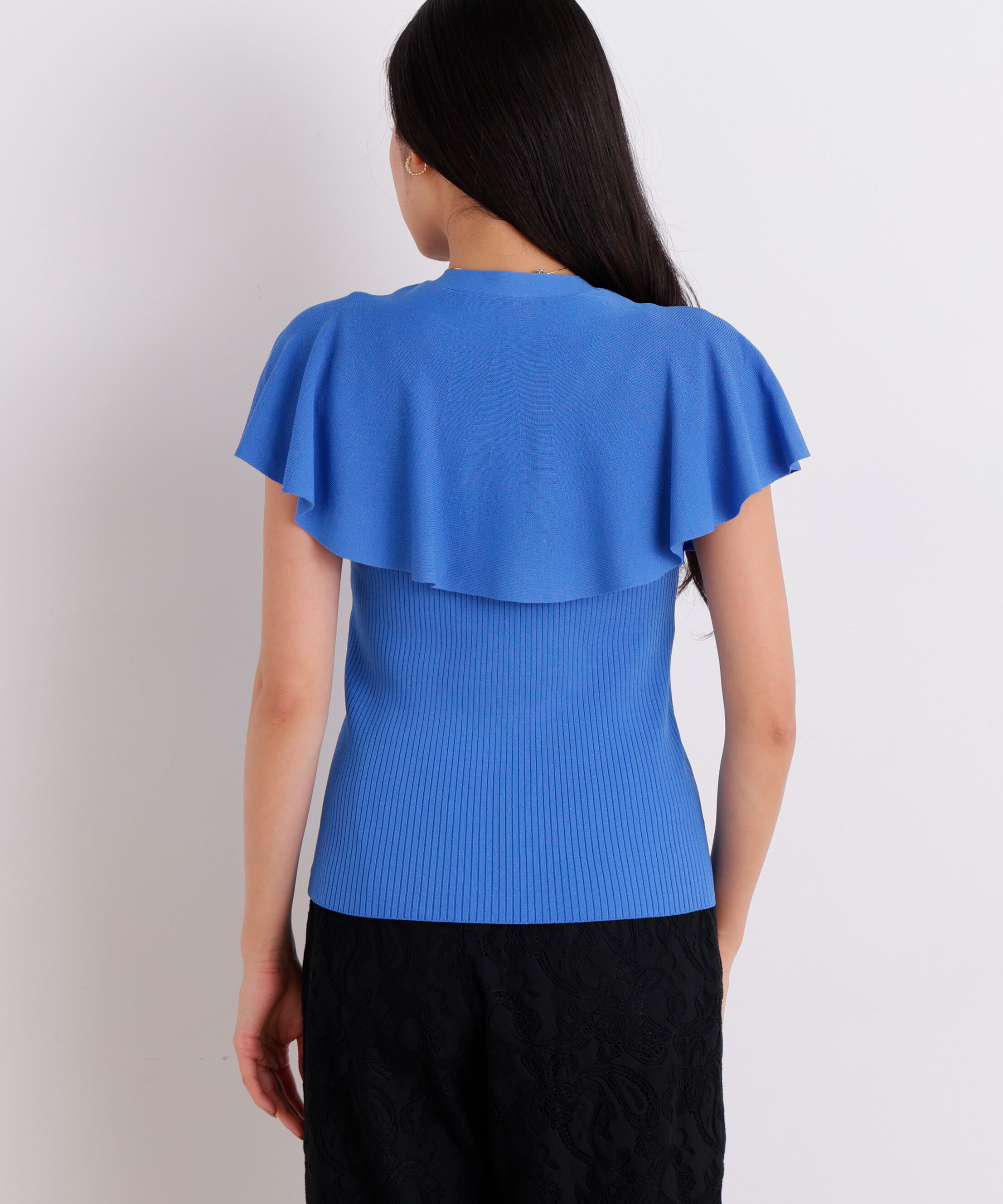  「Vネックケープニットプルオーバー」|ニット・セーター|