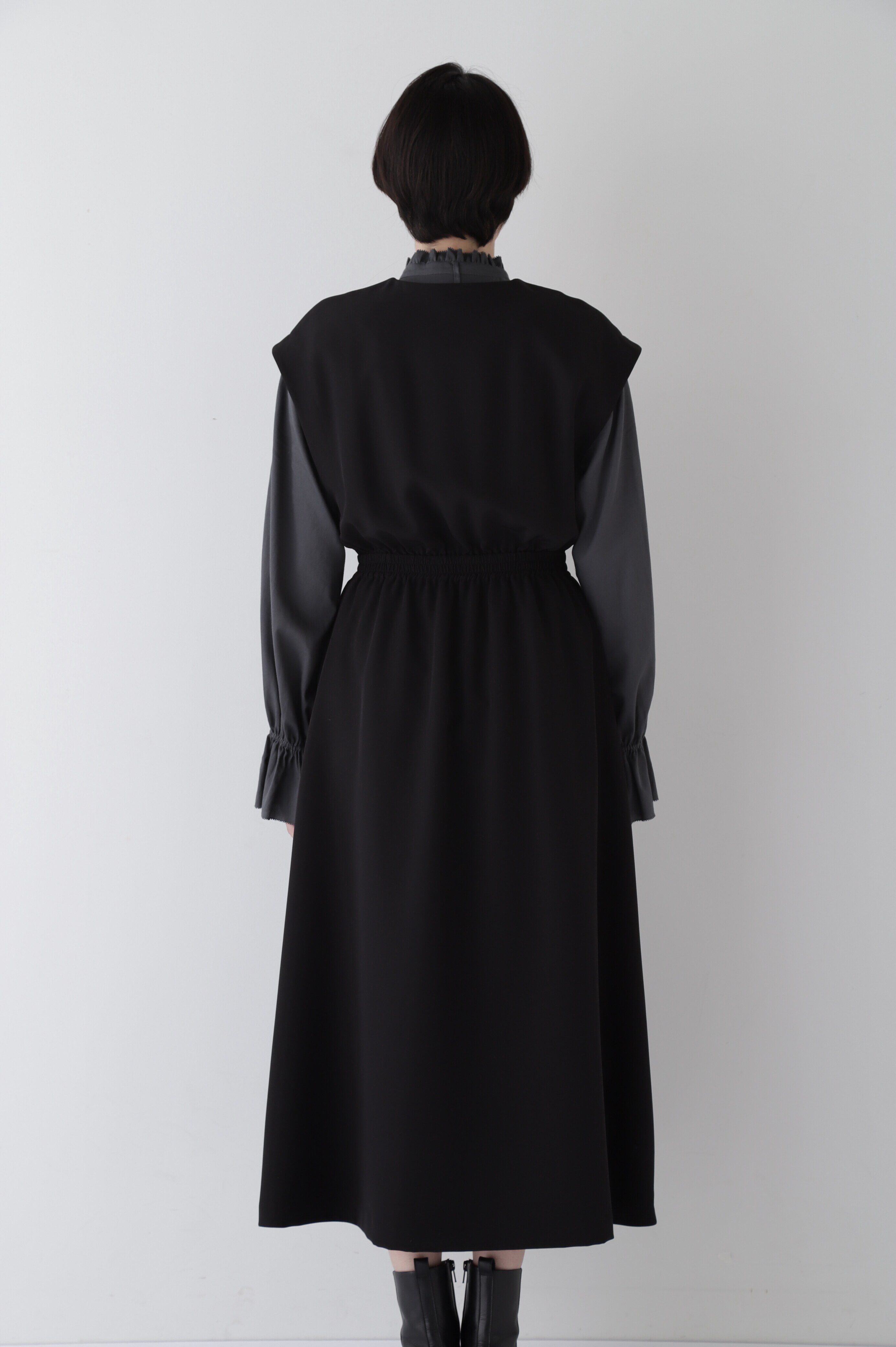  「◆ダブルクロスノースリーブワンピース」|ワンピース|