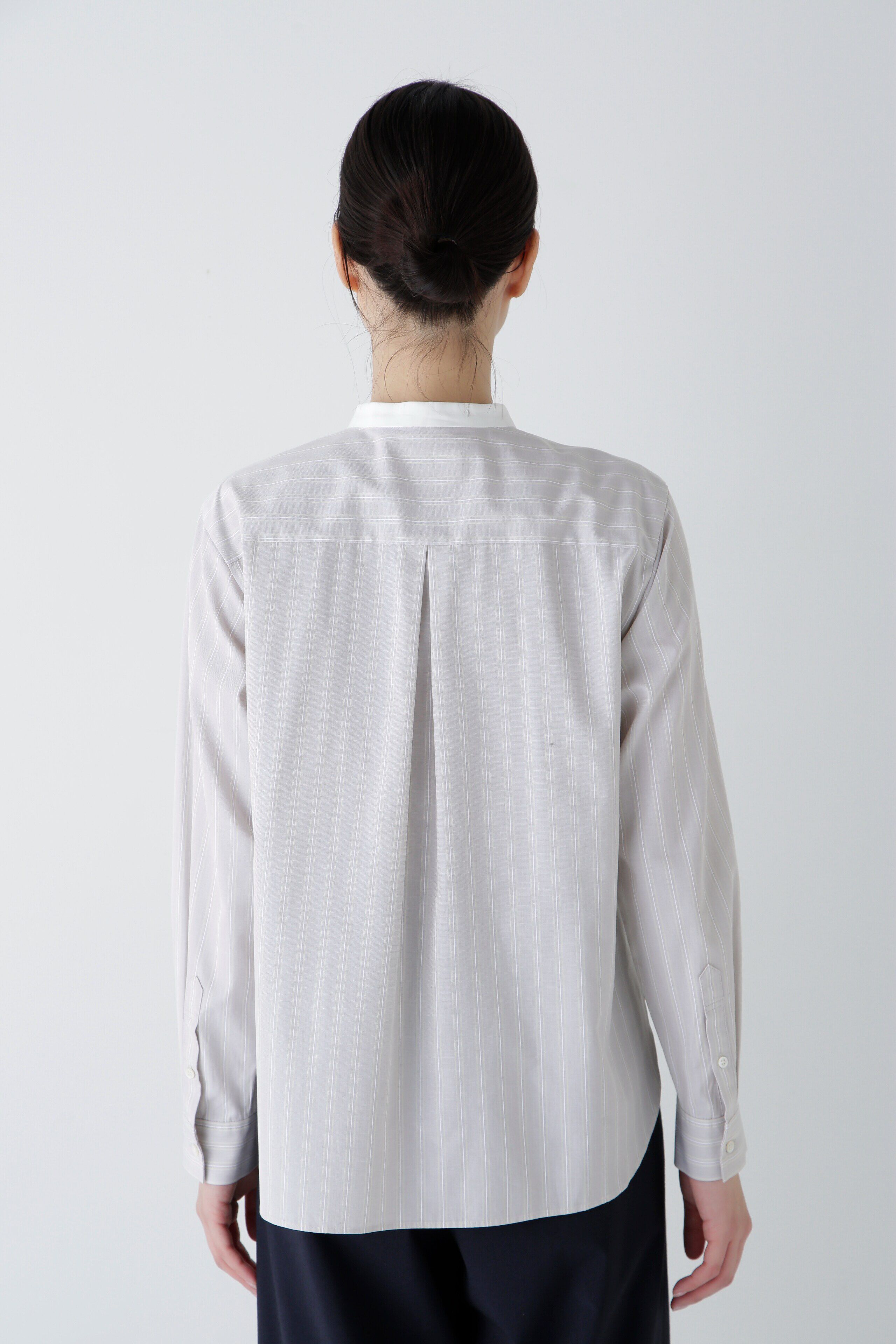  「◆コットンドビーストライプクレリックシャツ」|シャツ・ブラウス|