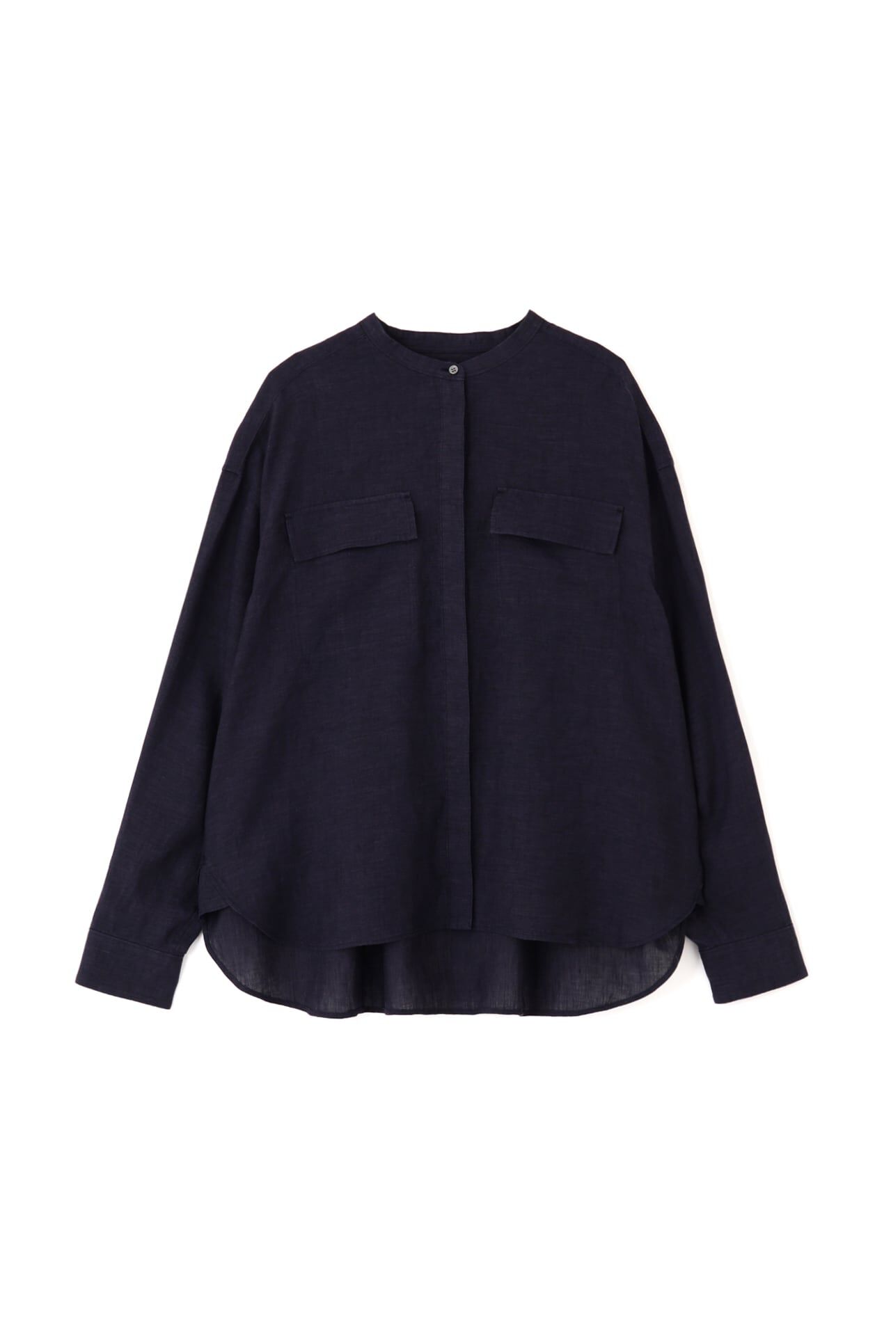  「◆ハードマンリネンバンドカラーシャツブラウス」|シャツ・ブラウス|