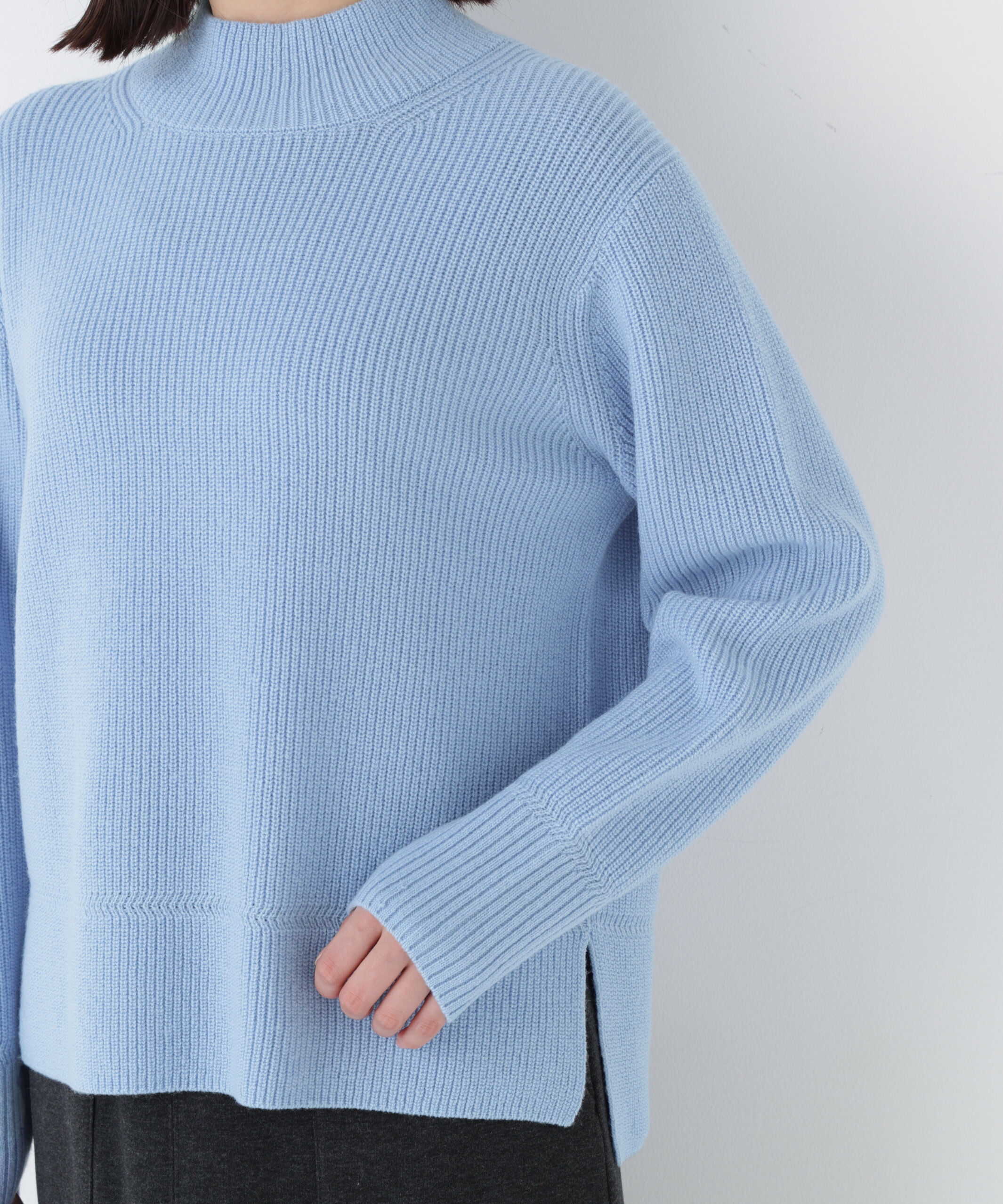  「◆ウールハイネック片畦プルオーバー」|ニット・セーター|