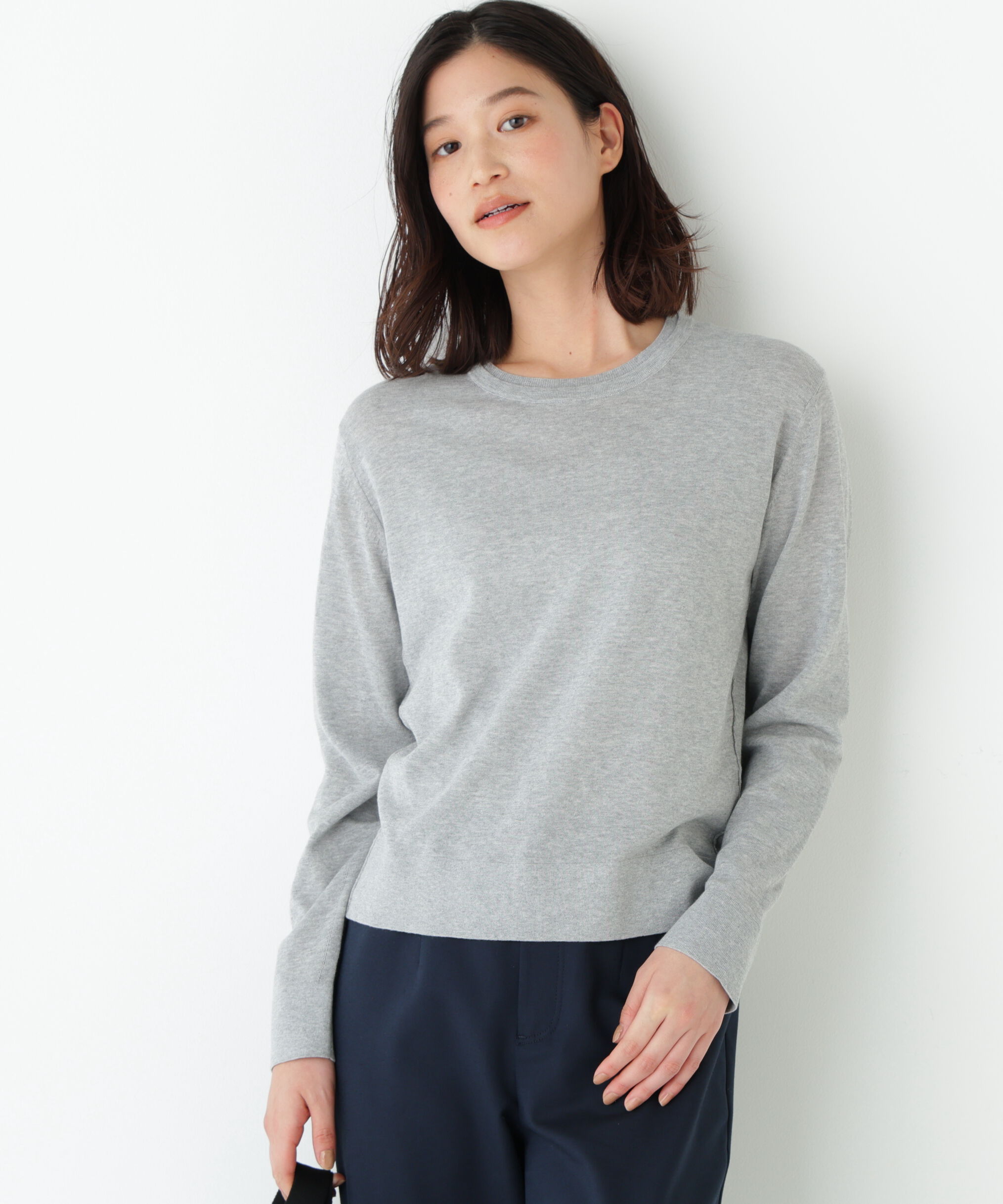  「◆《ウォッシャブル》ネックダブルプルオーバーニット」|ニット・セーター|