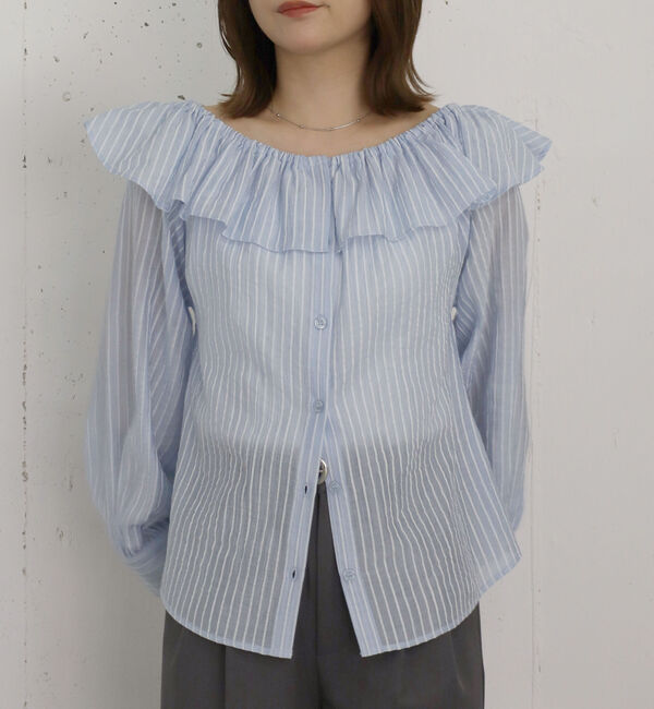archives「シアーストライプオフショルＢＬ」|シャツ・ブラウス|