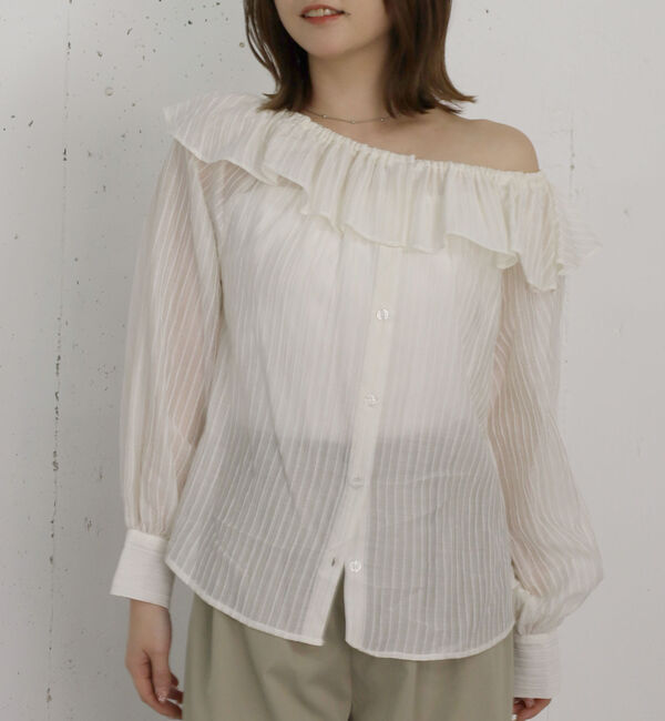 archives「シアーストライプオフショルＢＬ」|シャツ・ブラウス|