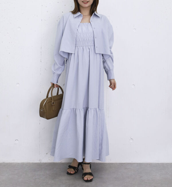 archives「ショートシャツ&times;シャーリングキャミワンピースＳＥＴ」|ワンピース|