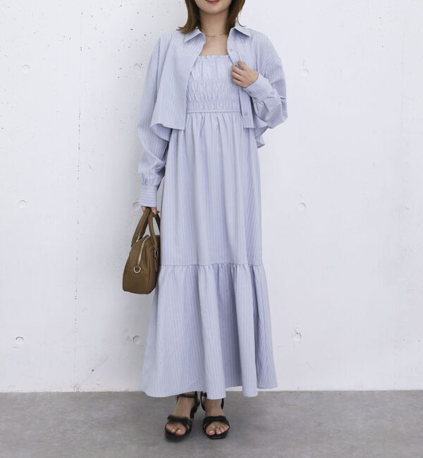 archives「ショートシャツ&times;シャーリングキャミワンピースＳＥＴ」|ワンピース|