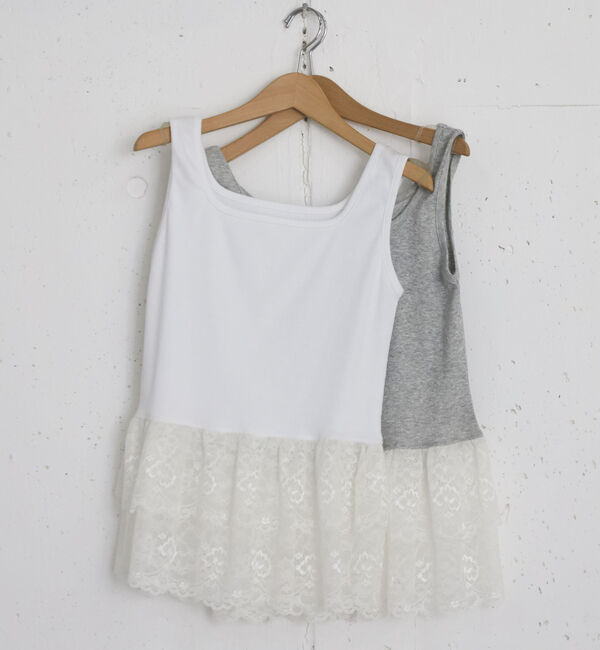 archives「レースレイヤードスクエアタンク」|タンクトップ|OFF WHITE