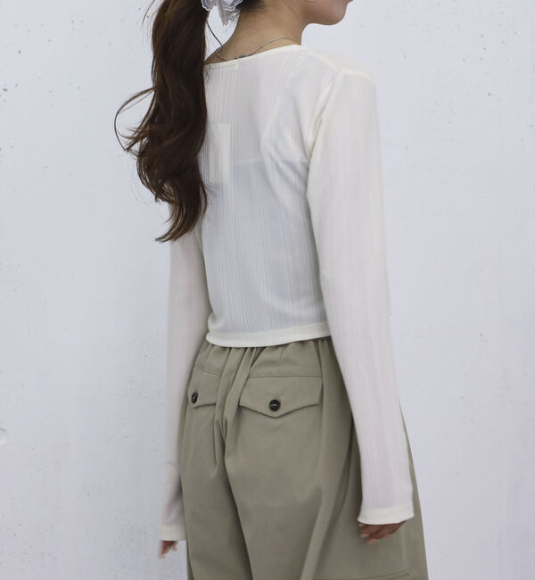 archives「フロントリボンカットＣＤ＋チュールチェックキャミＳＥＴ」|カーディガン|