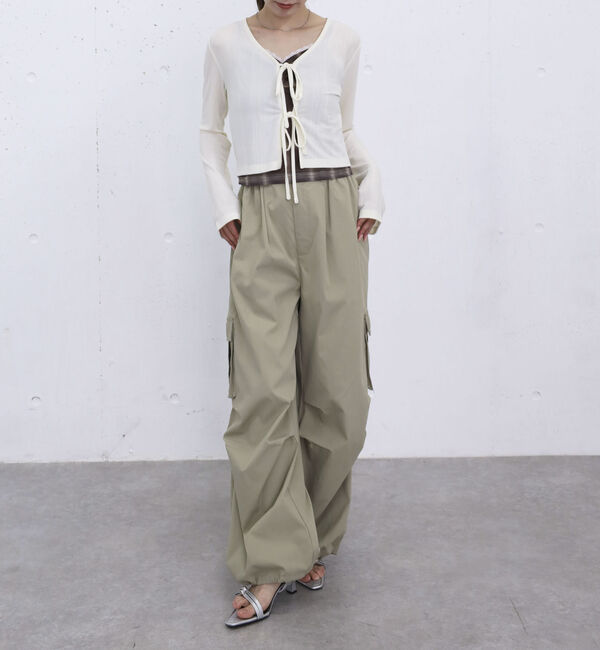 archives「フロントリボンカットＣＤ＋チュールチェックキャミＳＥＴ」|カーディガン|