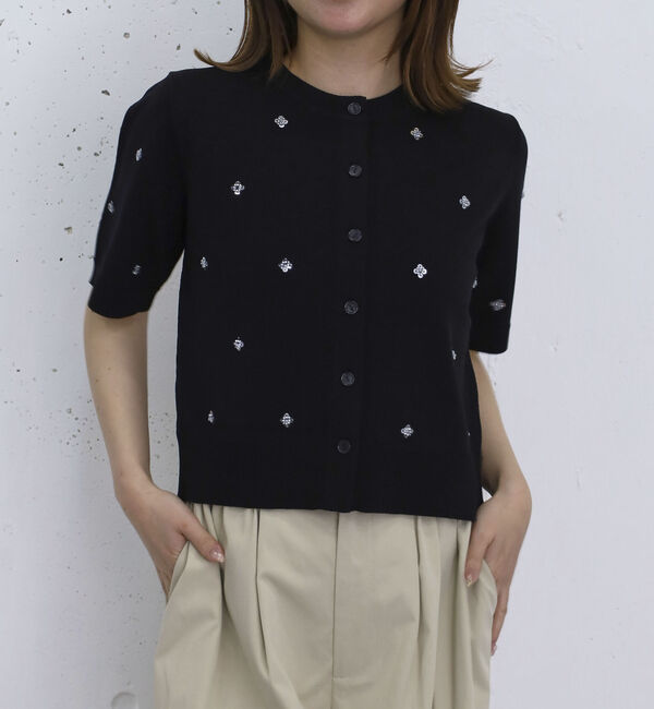 archives「スパンコール刺繍ニットカーディガン」|カーディガン|