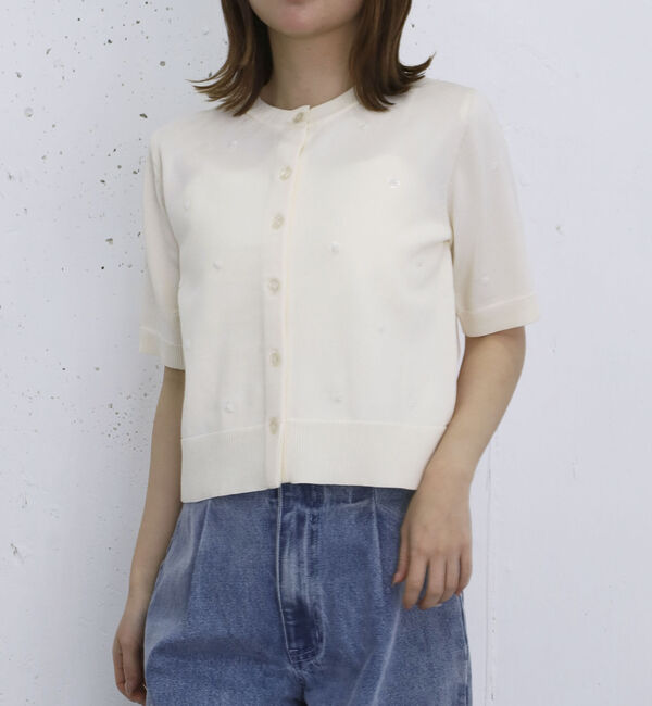 archives「スパンコール刺繍ニットカーディガン」|カーディガン|