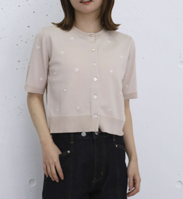 archives「スパンコール刺繍ニットカーディガン」|カーディガン|