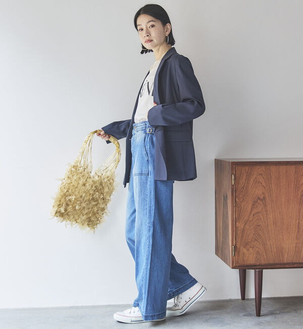Doux archives「ワイドベイカーデニムパンツ」|デニム|