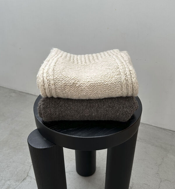 Doux archives「ＦＲＡＴＥＬＬＩ　ＴＡＬＬＩ　ニットマフラー」|バンダナ・スカーフ|GRAY