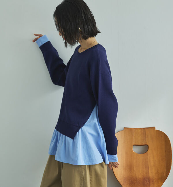 Doux archives「レイヤード風ニット」|ニット・セーター|NAVY
