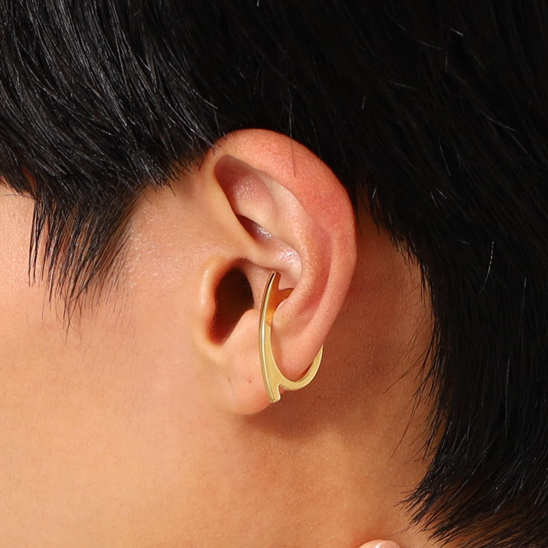 COCOSHNIK ONKITSCH「シルバー ソリッドイヤーカフ フラットアーク GP」|イヤリング|