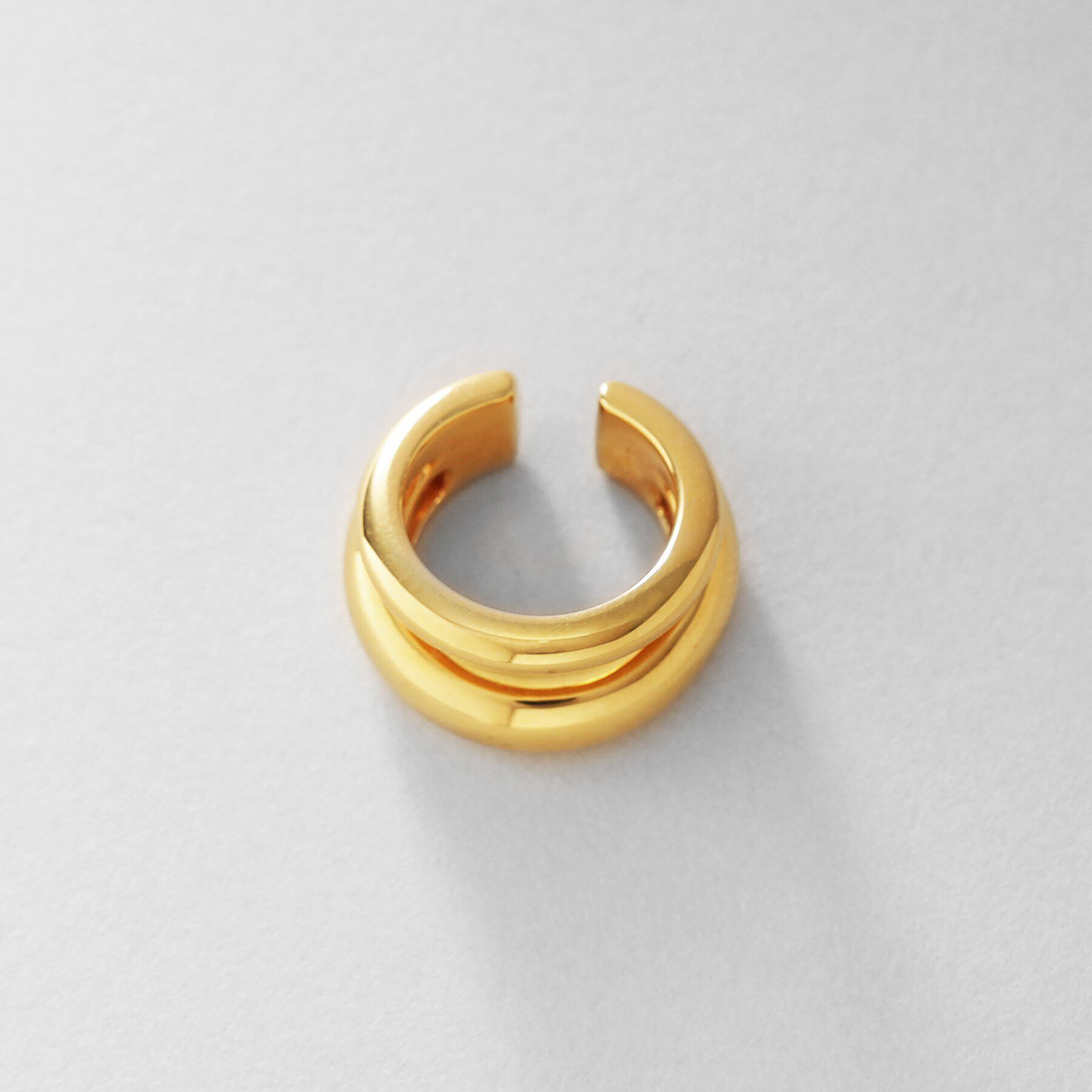 COCOSHNIK ONKITSCH「シルバー ダブルプランプ イヤーカフ GP」|イヤーカフ|