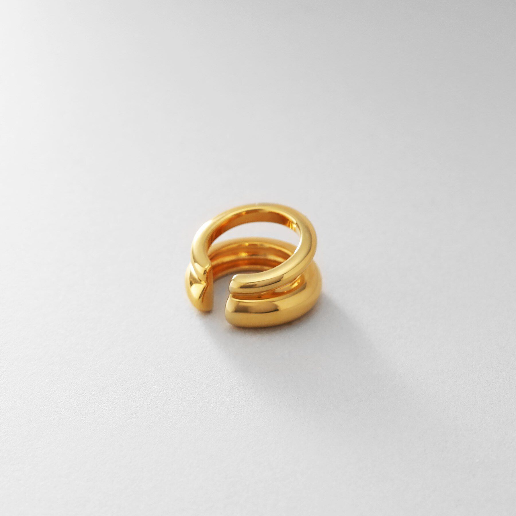 COCOSHNIK ONKITSCH「シルバー ダブルプランプ イヤーカフ GP」|イヤーカフ|