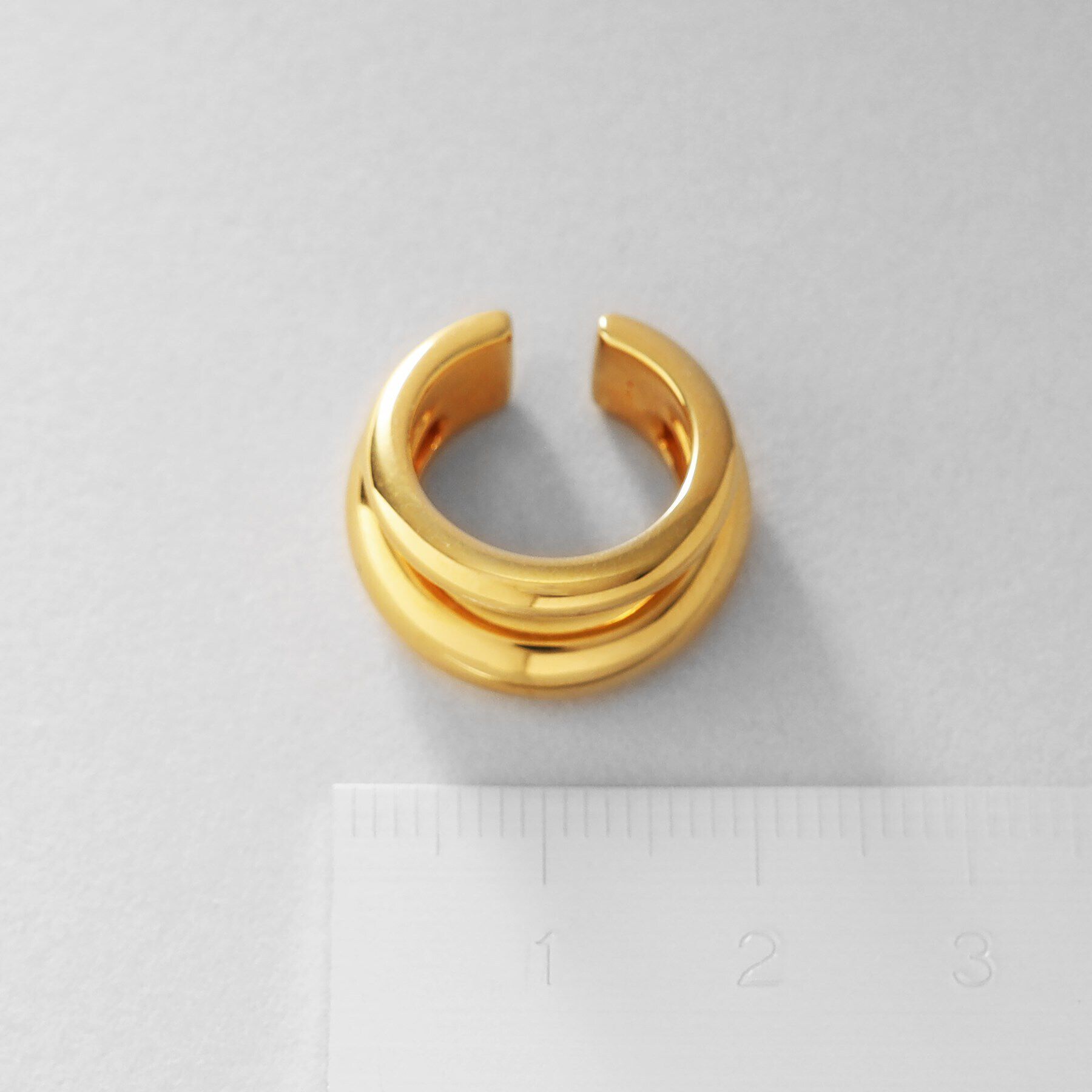 COCOSHNIK ONKITSCH「シルバー ダブルプランプ イヤーカフ GP」|イヤーカフ|