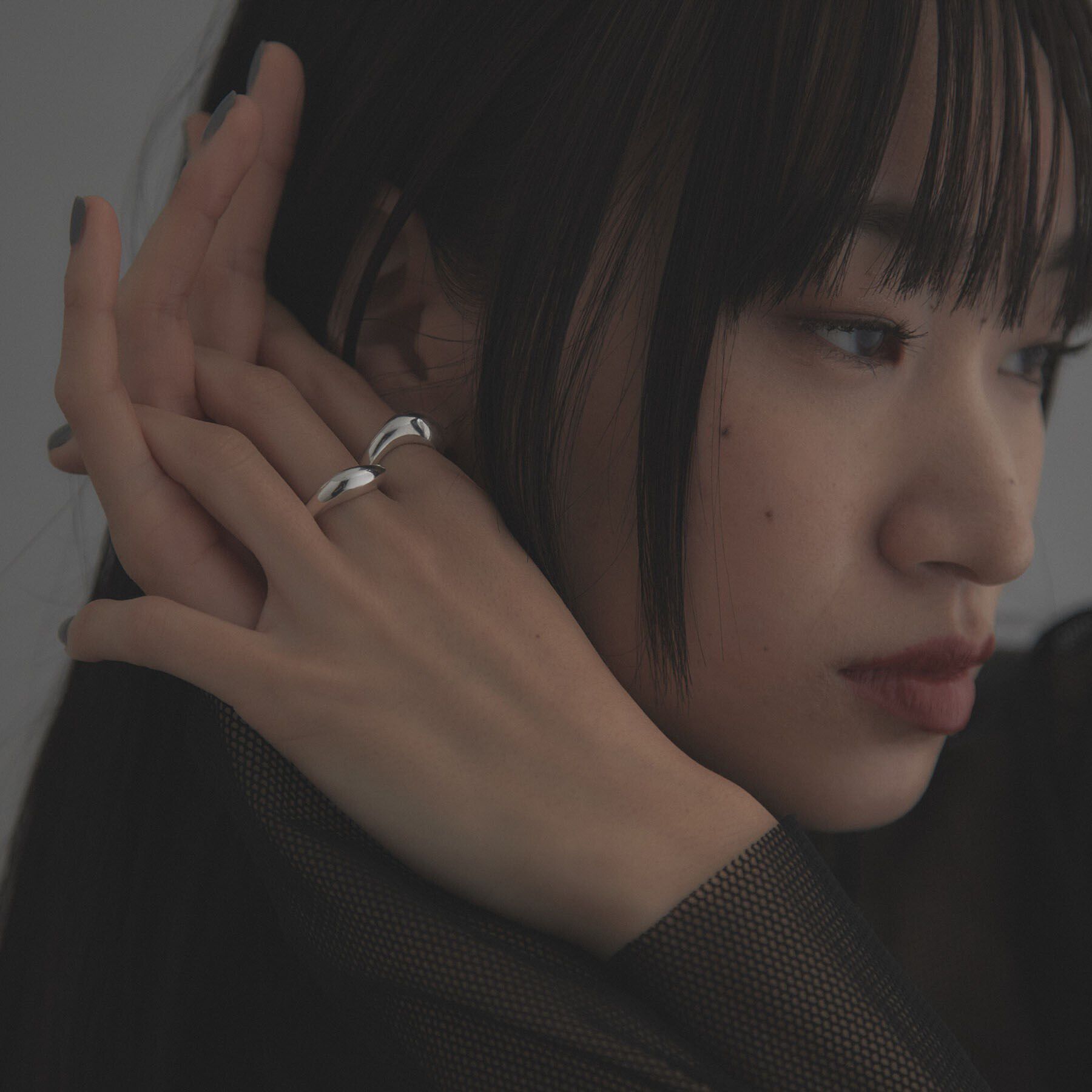 COCOSHNIK ONKITSCH「シルバー【サステナブル】ニュアンススタックリング」|リング|