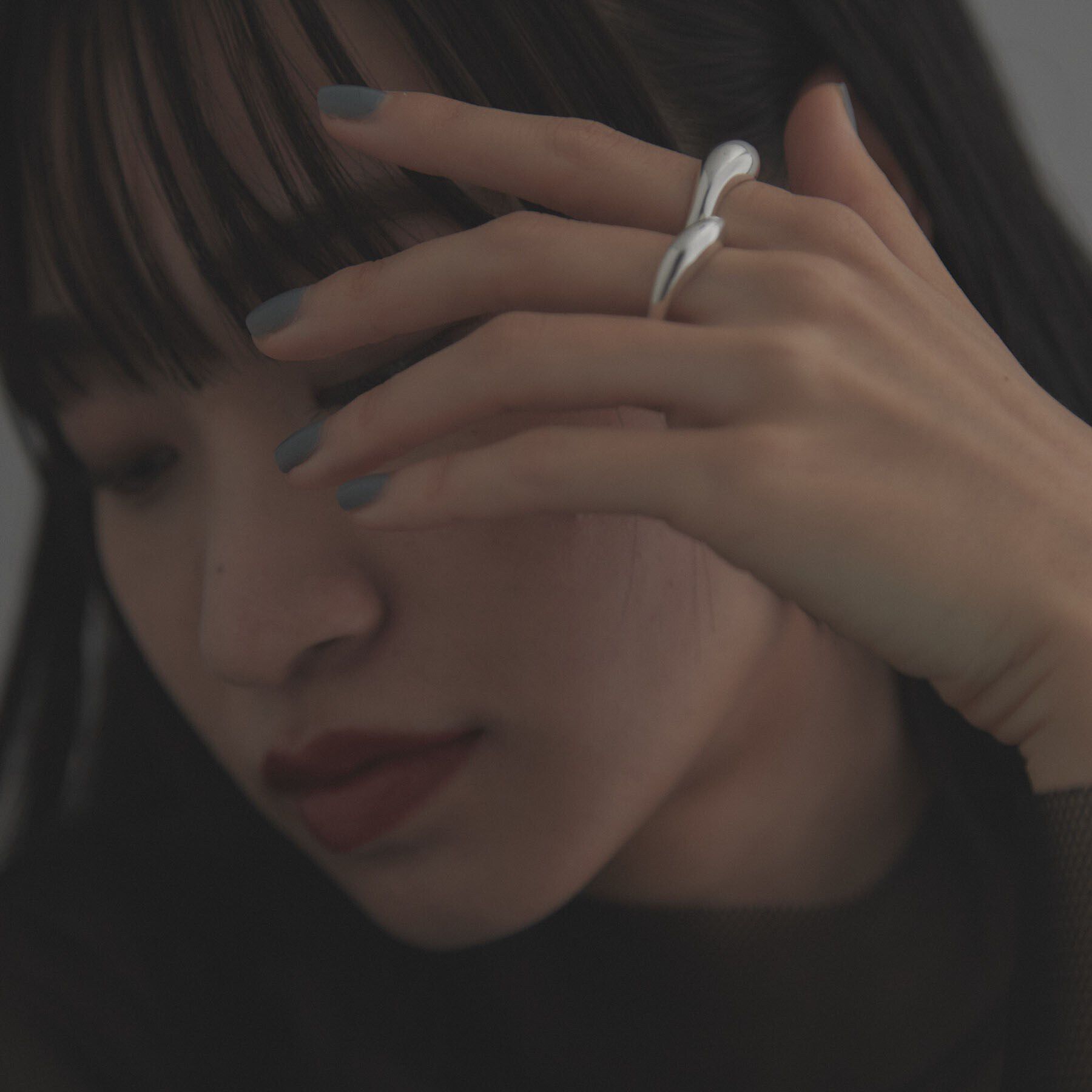 COCOSHNIK ONKITSCH「シルバー【サステナブル】ニュアンススタックリング」|リング|