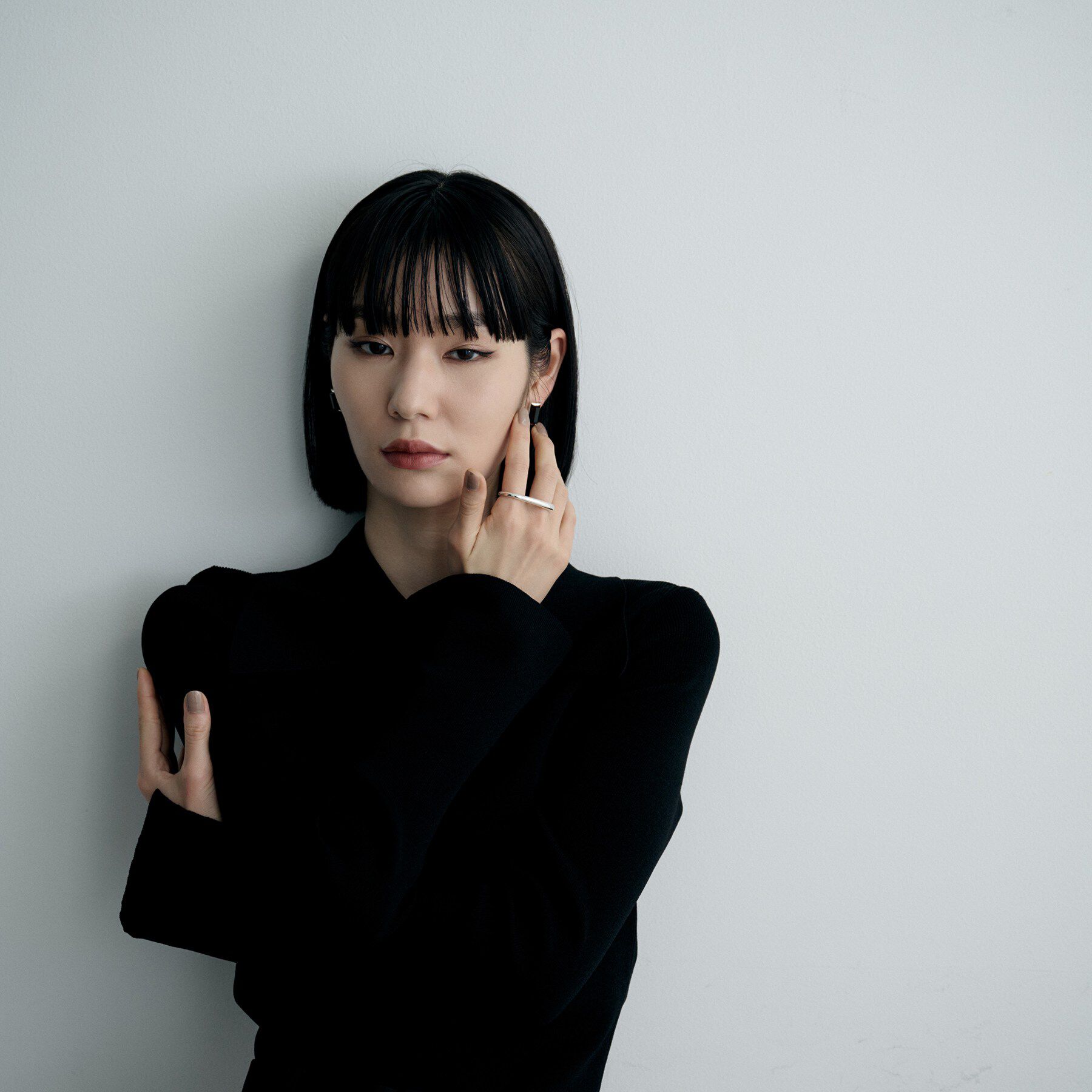 COCOSHNIK ONKITSCH「シルバー 【サステナブル】ダブルフィンガー グラデーションリング」|リング|