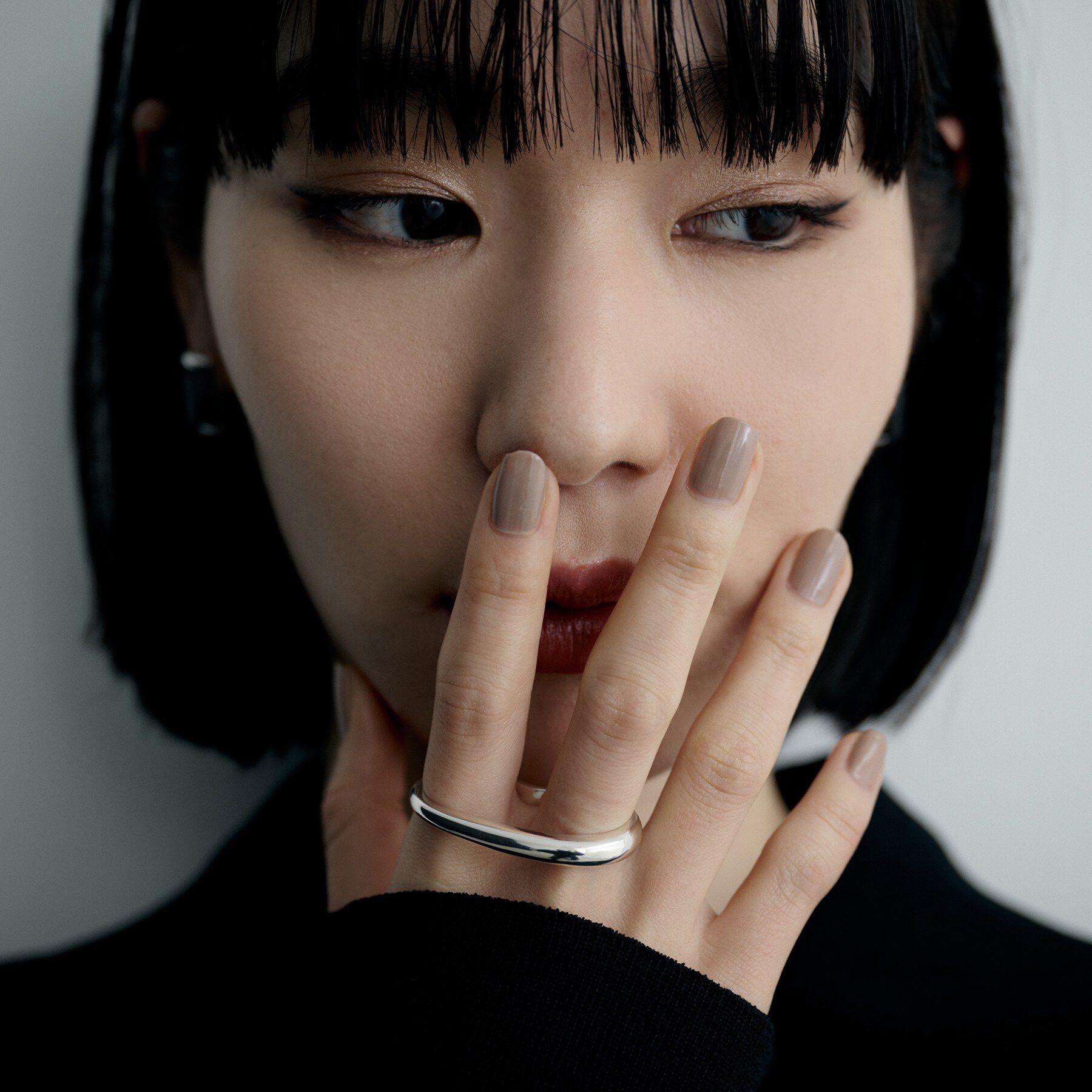 COCOSHNIK ONKITSCH「シルバー 【サステナブル】ダブルフィンガー グラデーションリング」|リング|