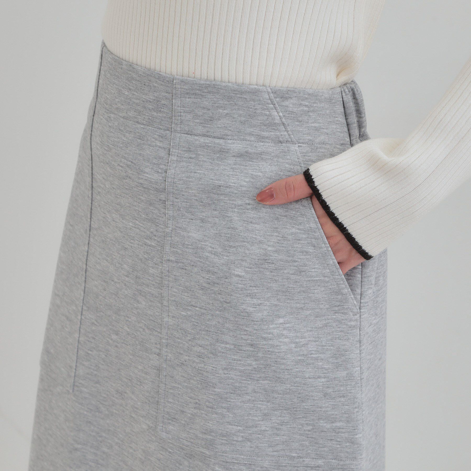 SHOO･LA･RUE「【セットアップ可/S-LL/なめらかタッチ】ベイカーナロースカート」|スカート|