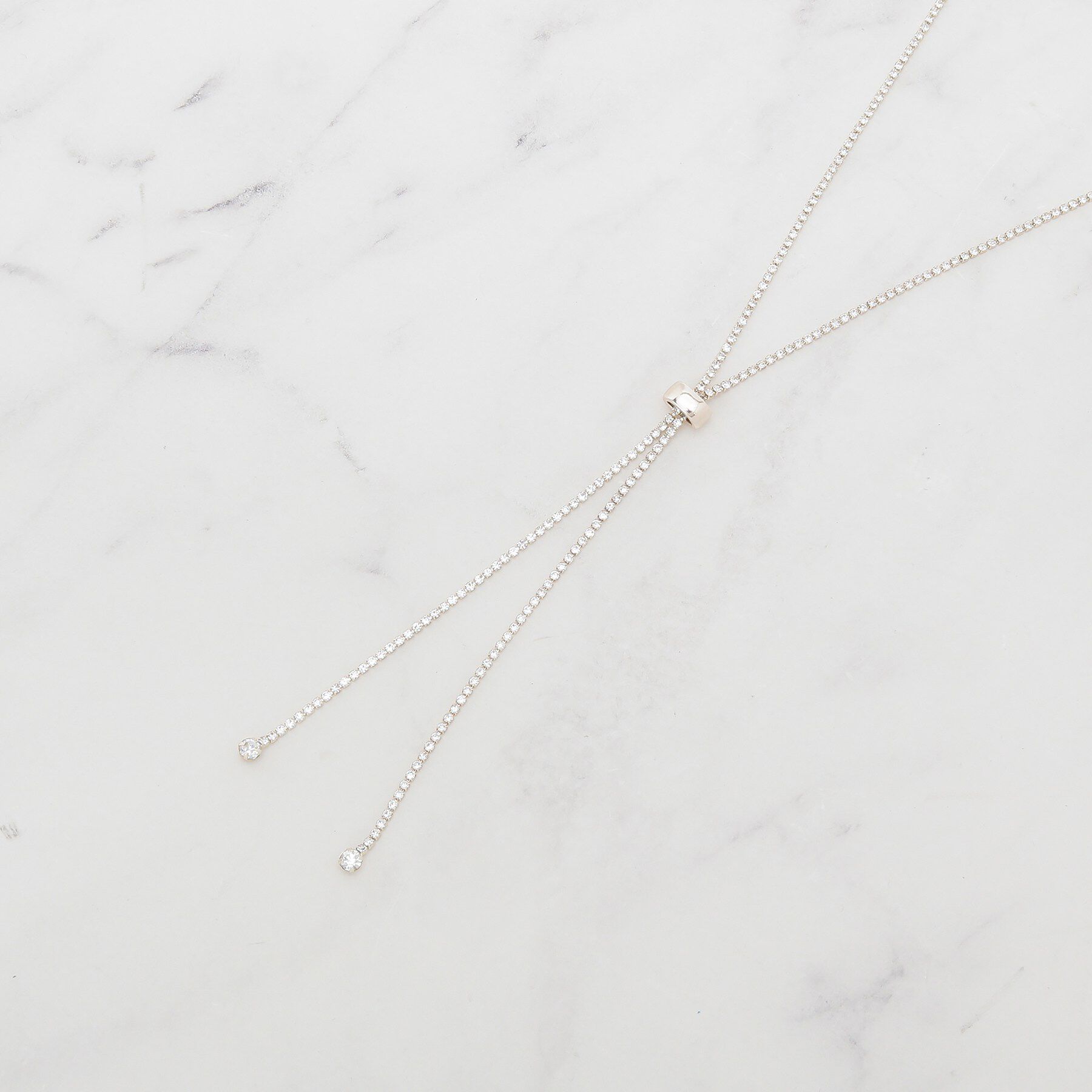 SHOO･LA･RUE「【2WAY】上品に輝く ダイヤレーンネックレス」|ネックレス|ピンクゴールド(00