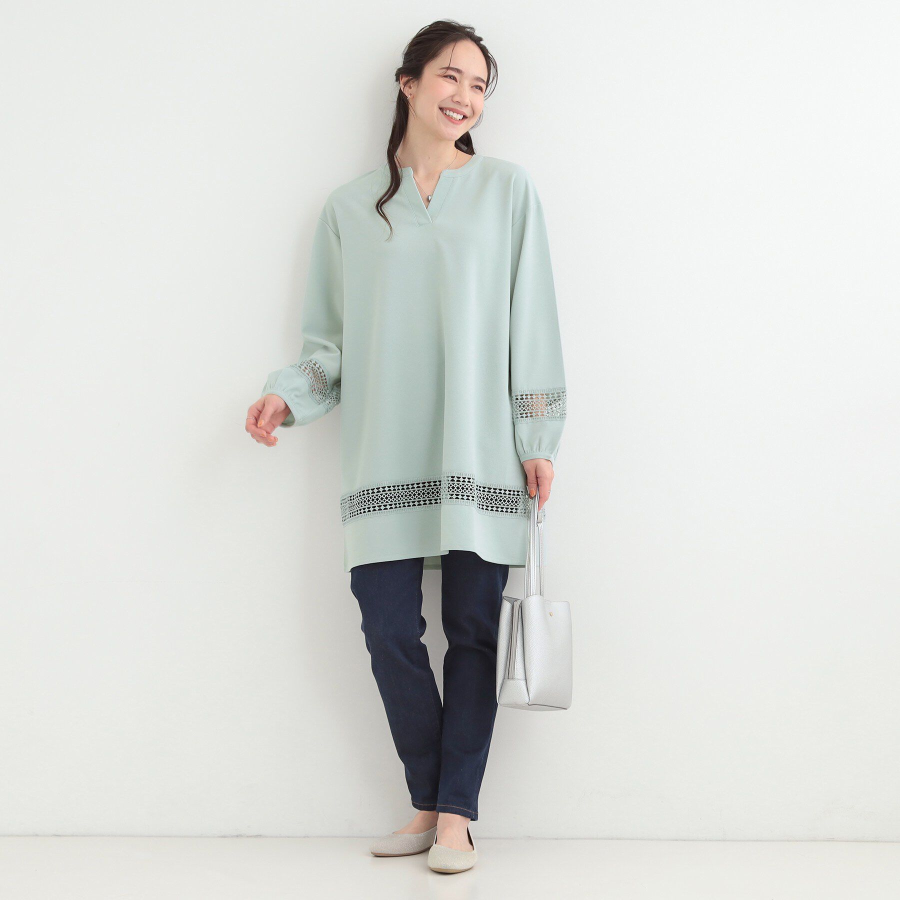 SHOO･LA･RUE「レース切り替えチュニックワンピース」|チュニック|