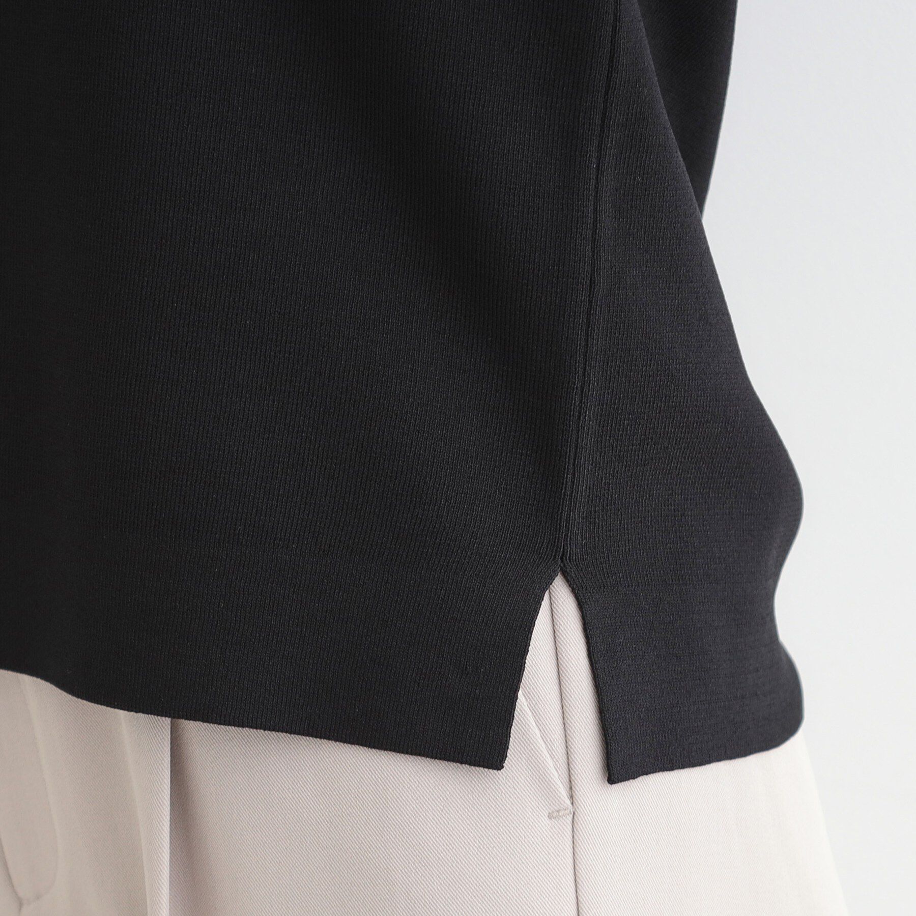 SHOO･LA･RUE「【毎日洗える/S-LL】大人フェミニンなひらり袖 二の腕が隠れる5分袖ニット」|ニット・セーター|