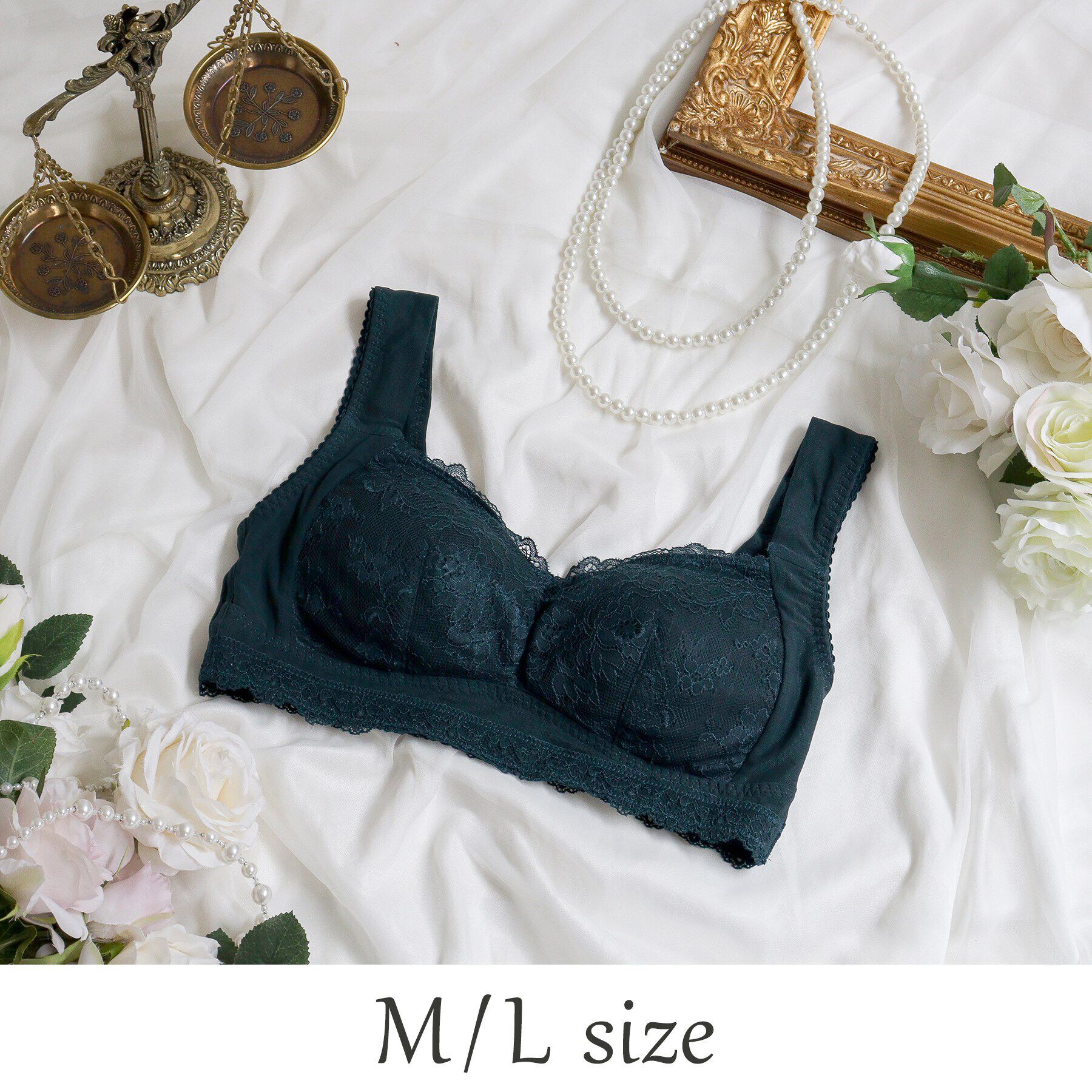 Risa Magli「アルメル おやすみブラ」|インナー|グリーン(022)