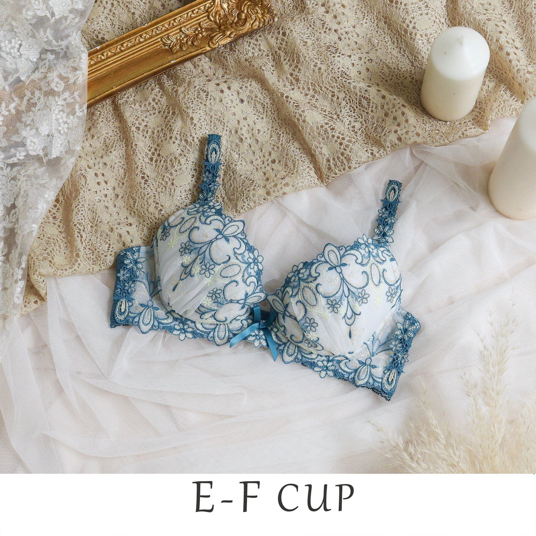 Risa Magli「スカイラー ブラジャー（E-F）＜V Make Type＞」|インナー|ブルー(092)