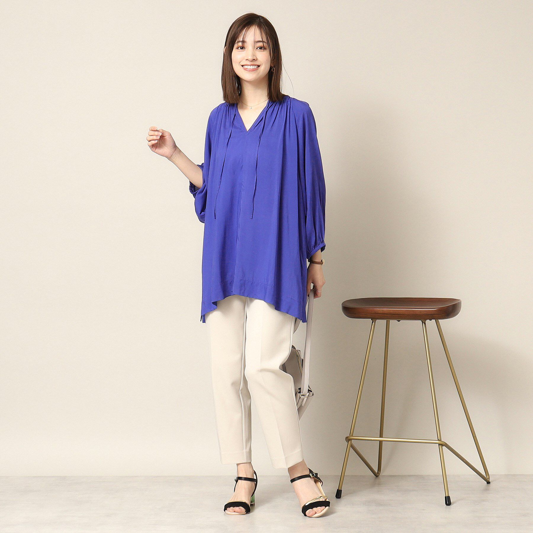 ITS&rsquo;DEMO「【手洗い可】スキッパーブラウス」|シャツ・ブラウス|