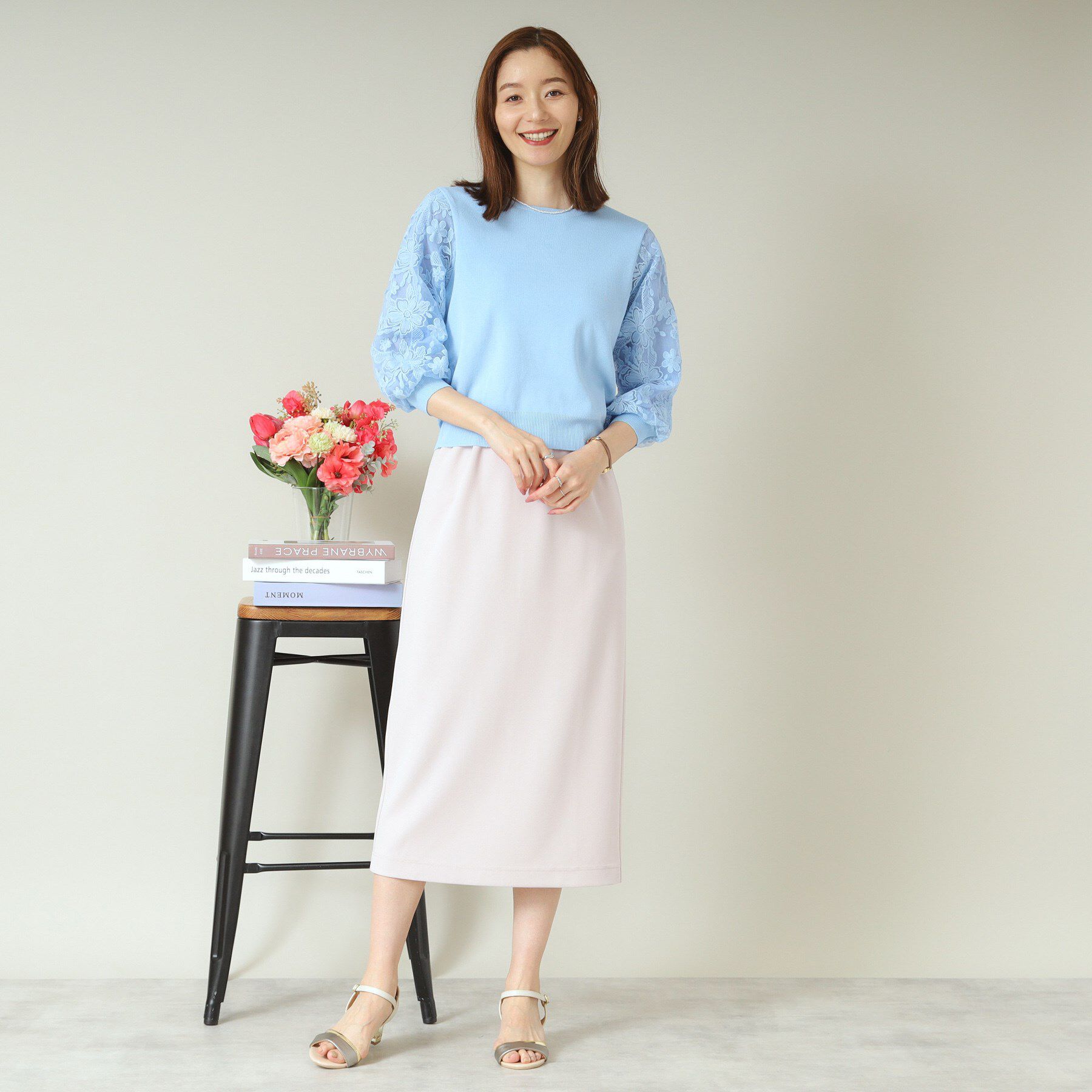 ITS&rsquo;DEMO「【通勤／手洗い可】袖レースニット」|ニット・セーター|